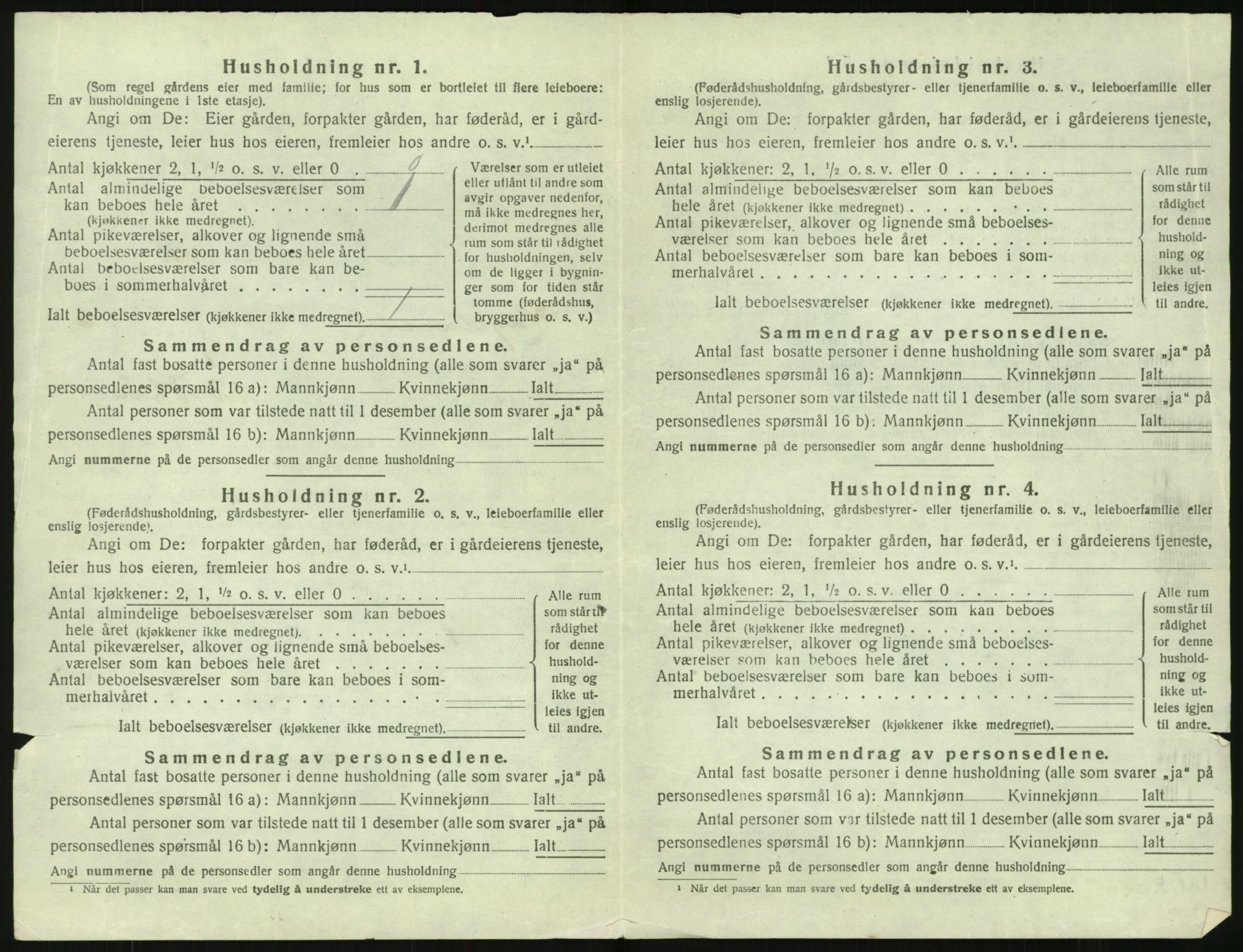 SAK, 1920 census for Hægeland, 1920, p. 396