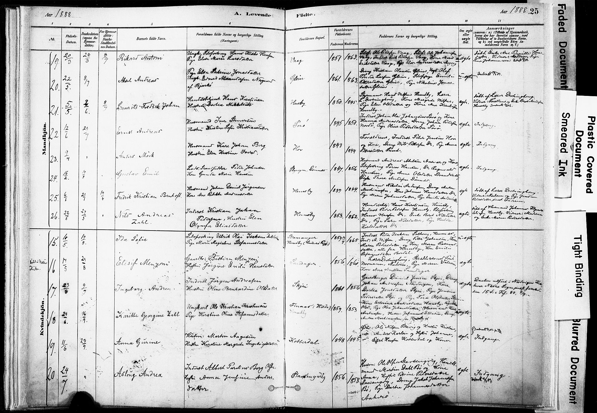 Ministerialprotokoller, klokkerbøker og fødselsregistre - Nordland, SAT/A-1459/835/L0525: Parish register (official) no. 835A03I, 1881-1910, p. 25