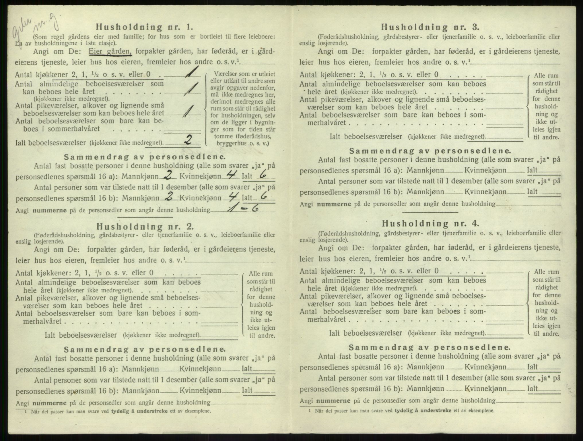 SAB, 1920 census for Naustdal, 1920, p. 394