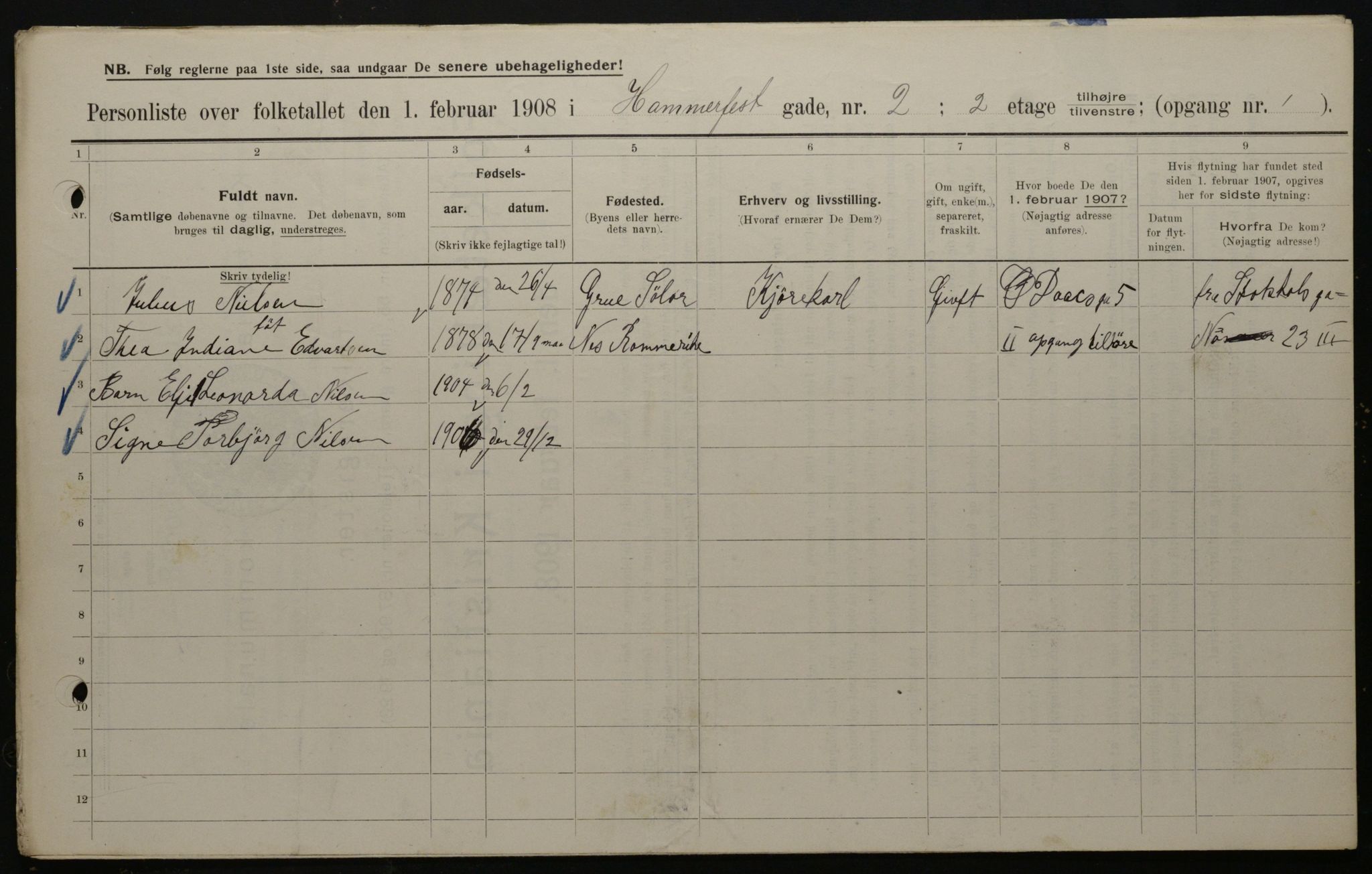 OBA, Municipal Census 1908 for Kristiania, 1908, p. 30860