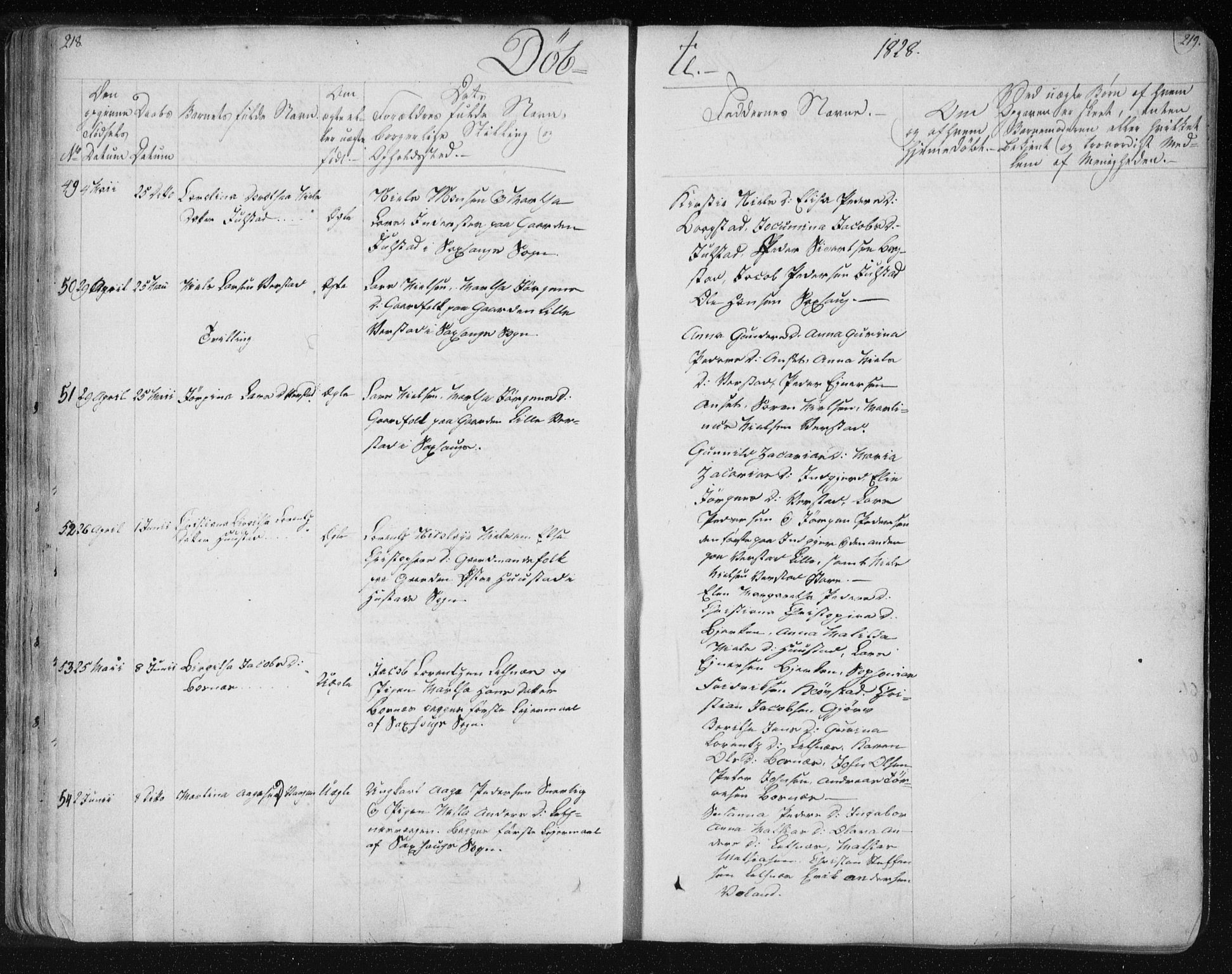 Ministerialprotokoller, klokkerbøker og fødselsregistre - Nord-Trøndelag, SAT/A-1458/730/L0276: Parish register (official) no. 730A05, 1822-1830, p. 218-219