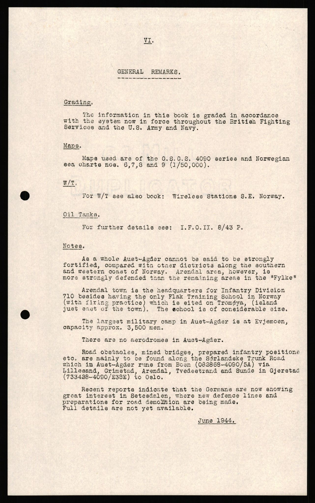 Forsvaret, Forsvarets overkommando II, AV/RA-RAFA-3915/D/Dd/L0002: Aust-Agder fylke, 1942-1944, p. 65