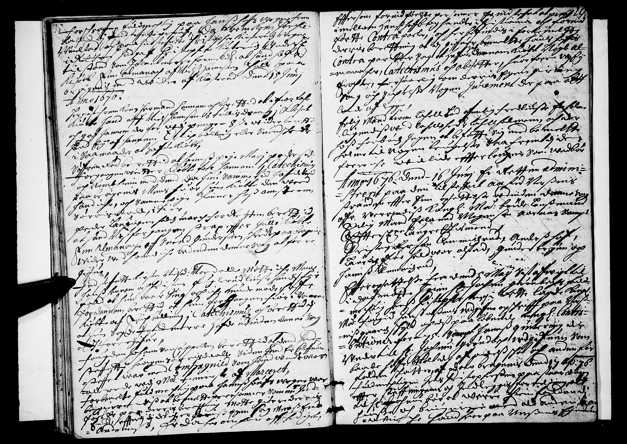 Lier, Røyken og Hurum sorenskriveri, AV/SAKO-A-89/F/Fa/L0017: Tingbok, 1676, p. 19