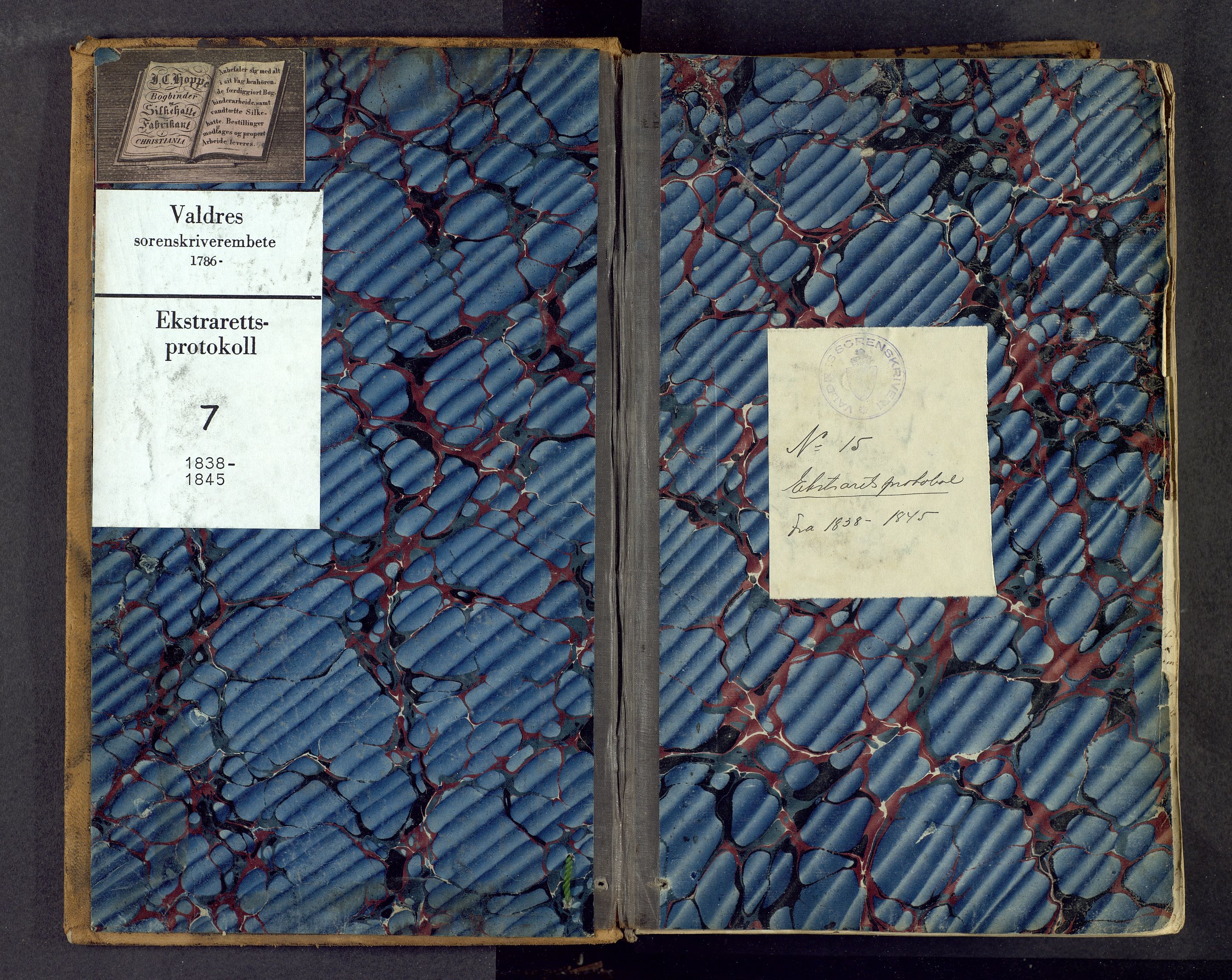 Valdres sorenskriveri, SAH/TING-016/G/Gc/L0007: Ekstrarettsprotokoll, 1838-1845