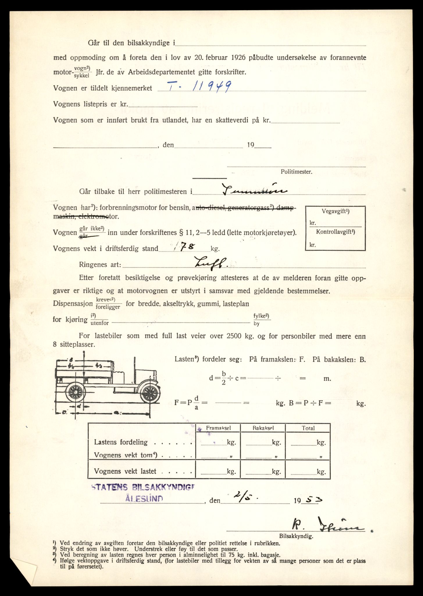 Møre og Romsdal vegkontor - Ålesund trafikkstasjon, AV/SAT-A-4099/F/Fe/L0031: Registreringskort for kjøretøy T 11800 - T 11996, 1927-1998, p. 2566