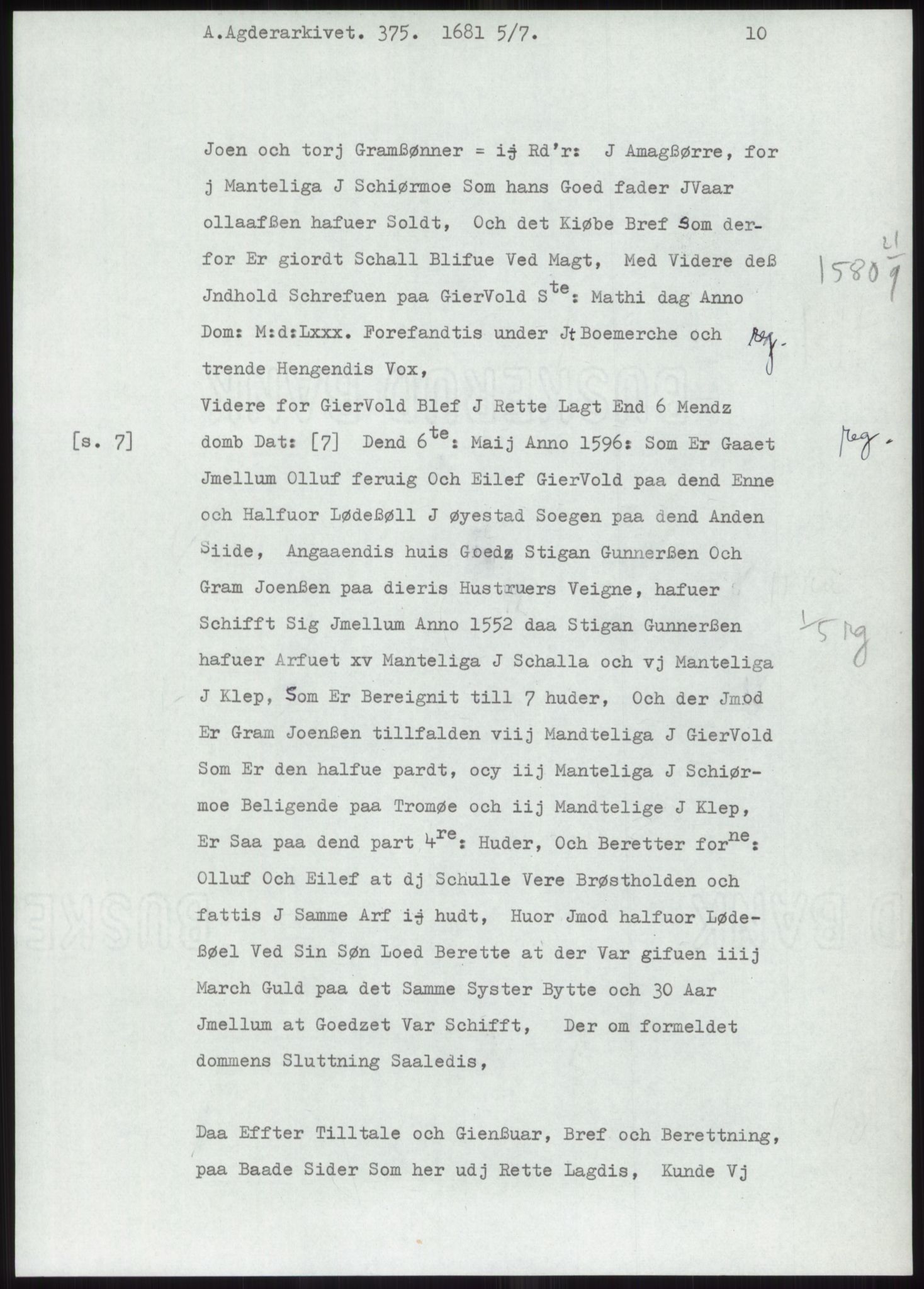 Samlinger til kildeutgivelse, Diplomavskriftsamlingen, AV/RA-EA-4053/H/Ha, p. 1223