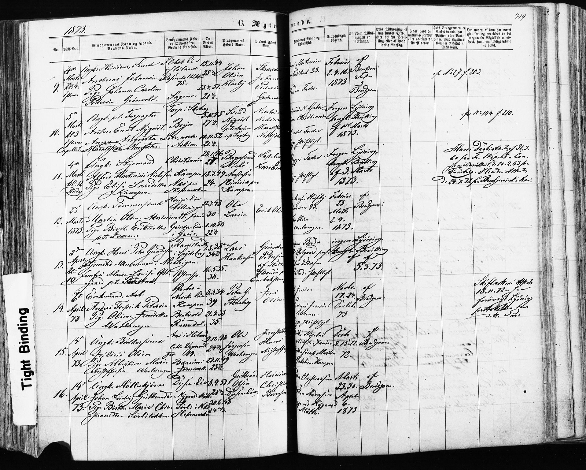 Østre Aker prestekontor Kirkebøker, AV/SAO-A-10840/F/Fa/L0003: Parish register (official) no. I 3, 1869-1875, p. 419