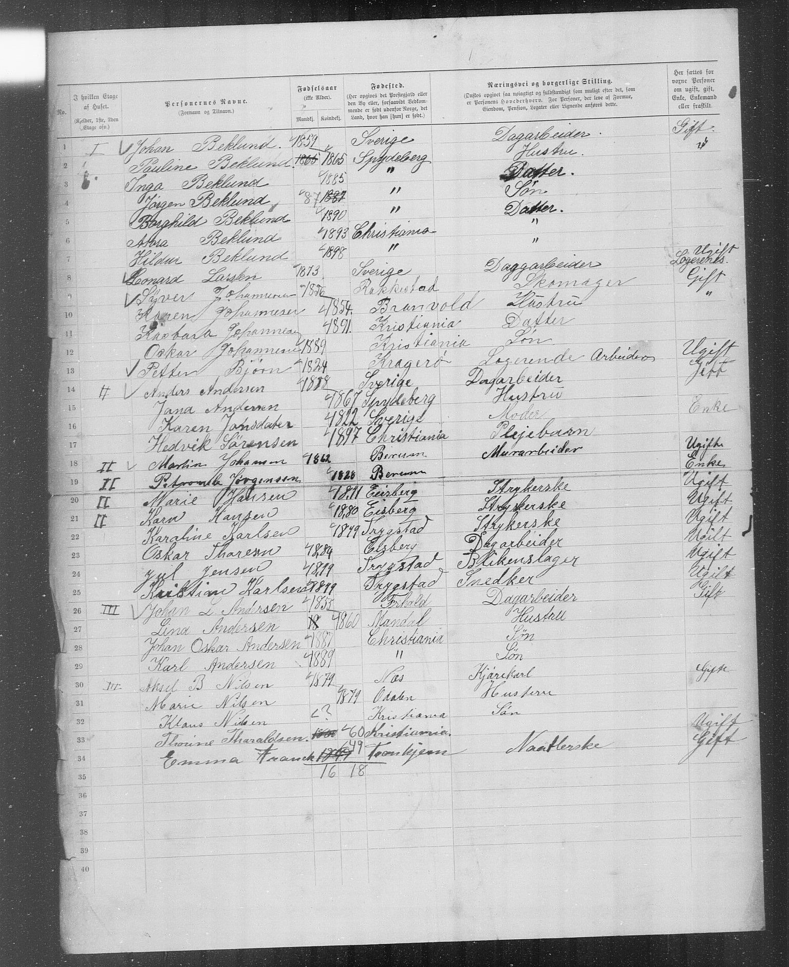 OBA, Municipal Census 1899 for Kristiania, 1899, p. 4430