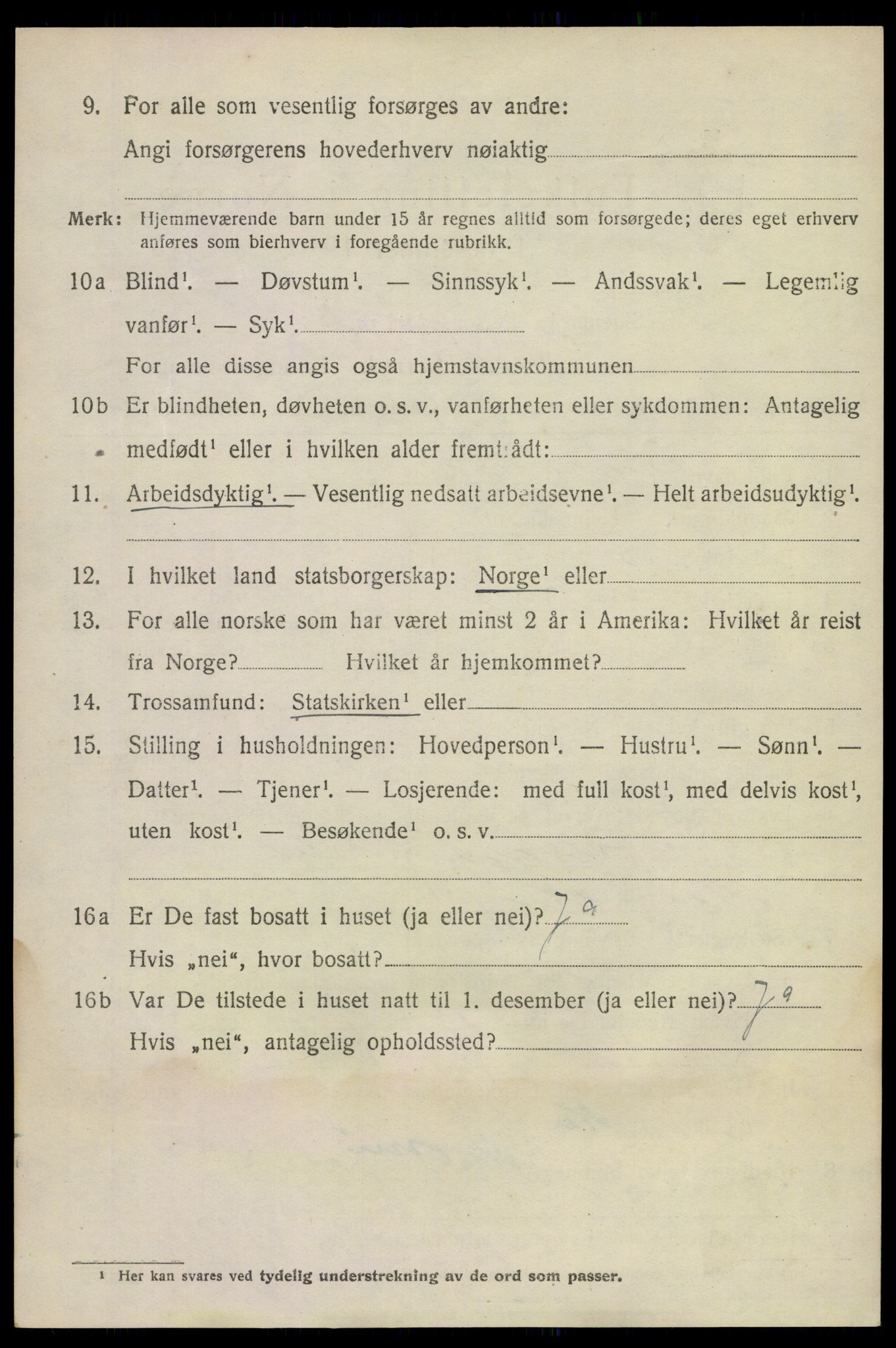 SAKO, 1920 census for Sandeherred, 1920, p. 19119
