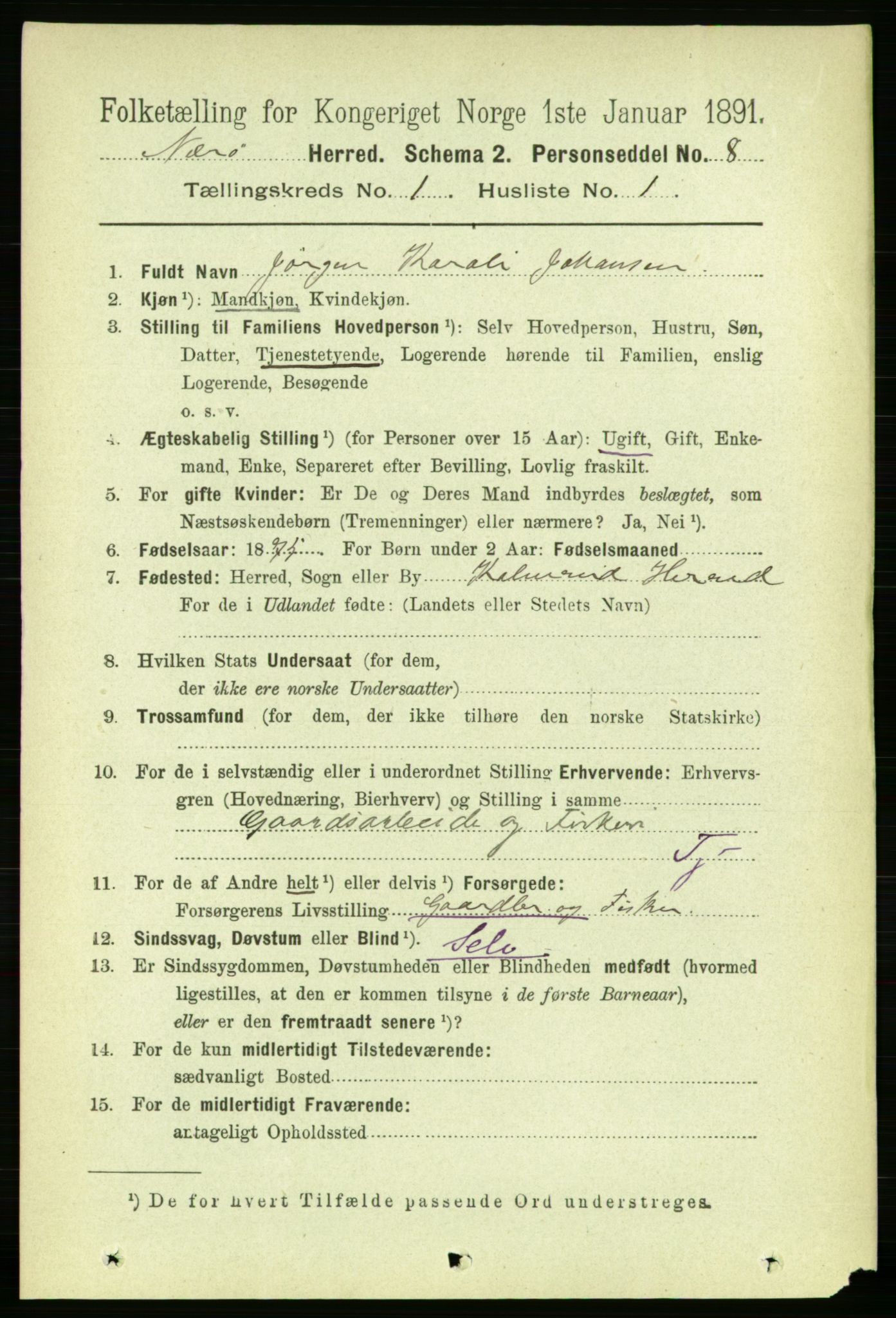 RA, 1891 census for 1751 Nærøy, 1891, p. 86