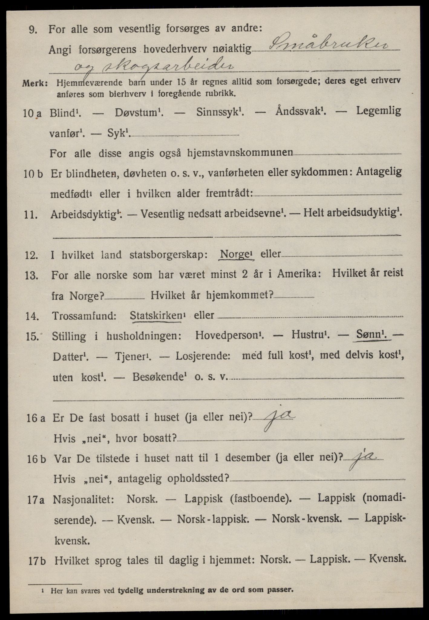 SAT, 1920 census for Oppdal, 1920, p. 3134