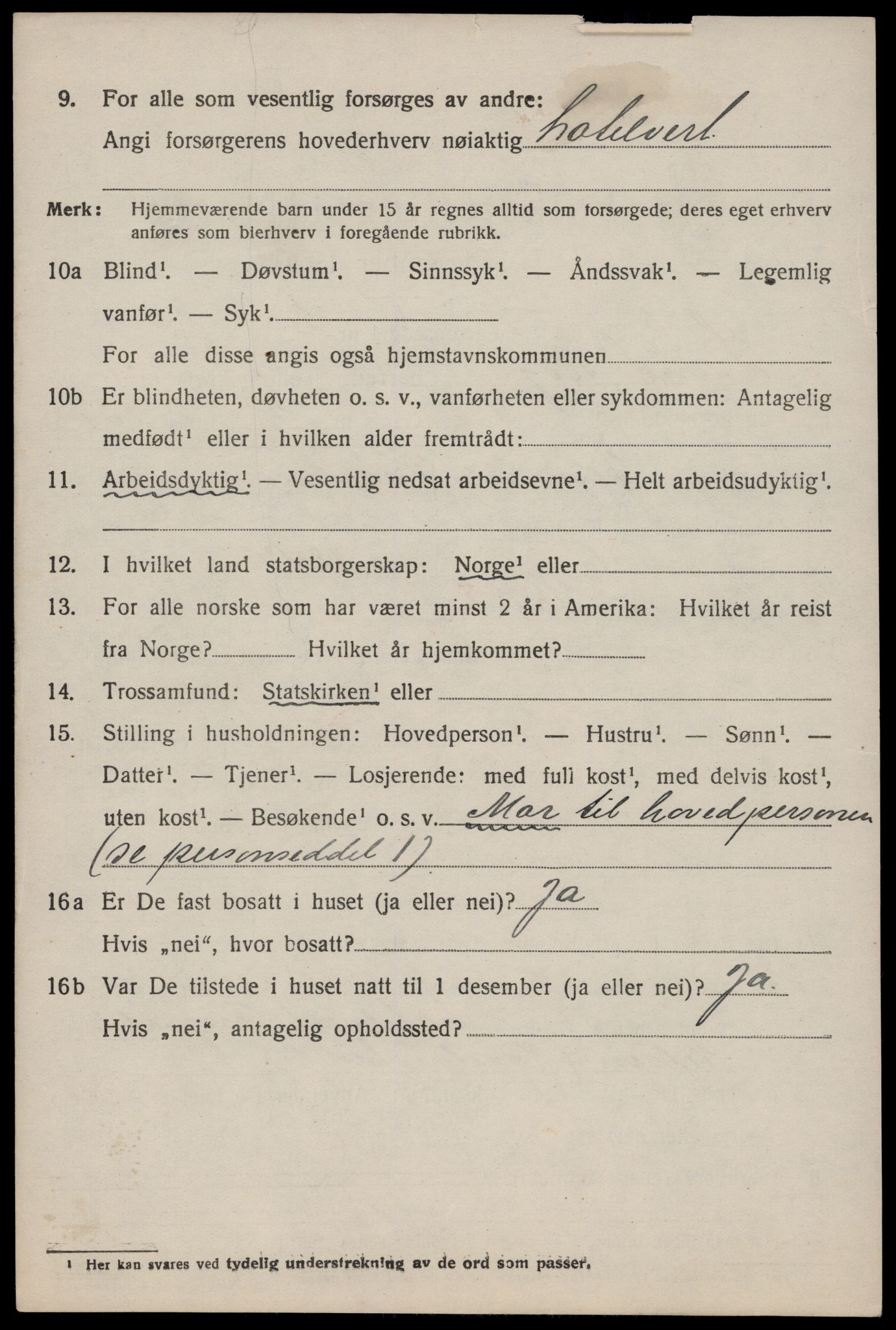 SAST, 1920 census for Sand, 1920, p. 3274