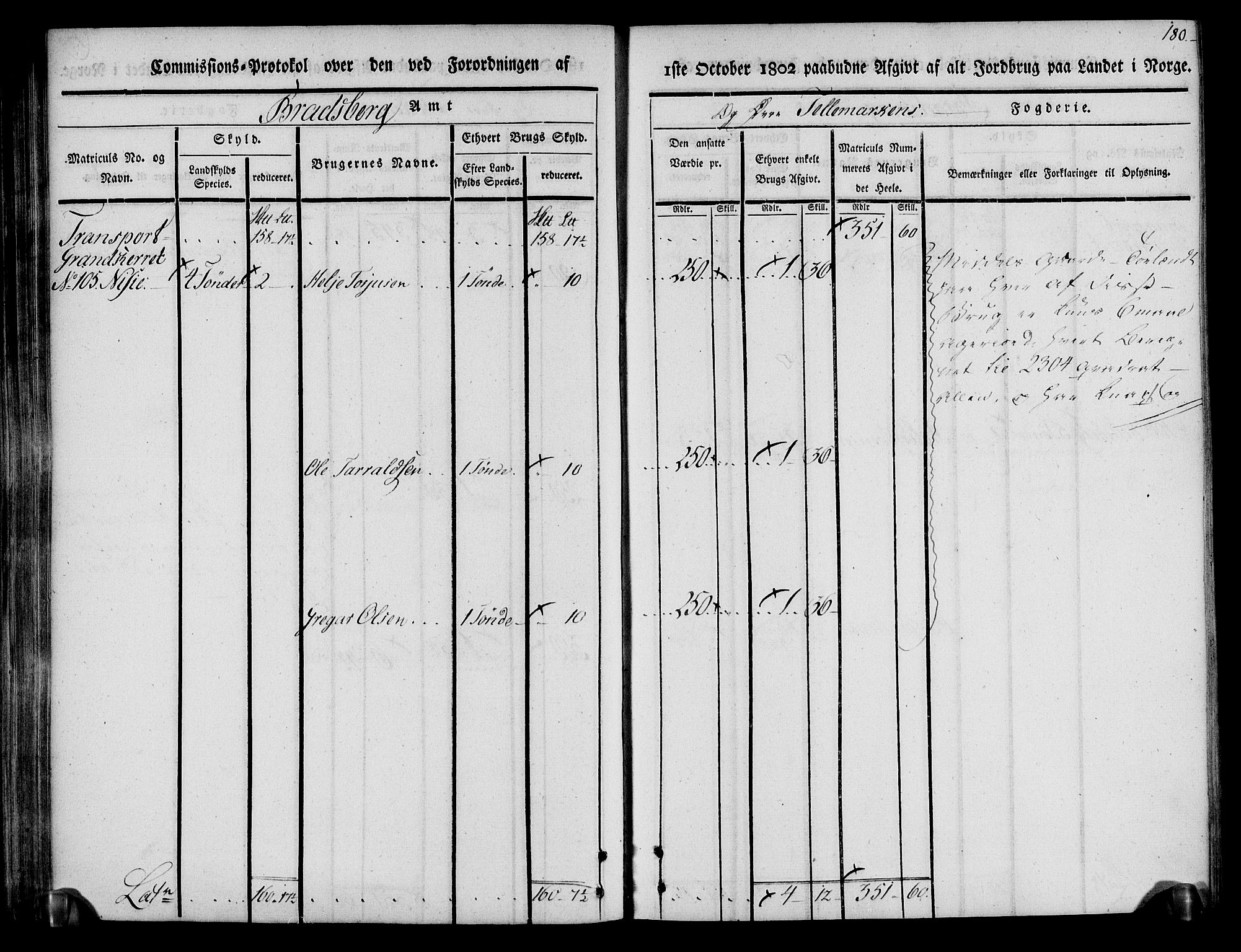 Rentekammeret inntil 1814, Realistisk ordnet avdeling, AV/RA-EA-4070/N/Ne/Nea/L0074: Øvre Telemarken fogderi. Kommisjonsprotokoll for fogderiets østre del - Tinn, Hjartdal og Seljord prestegjeld., 1803, p. 180