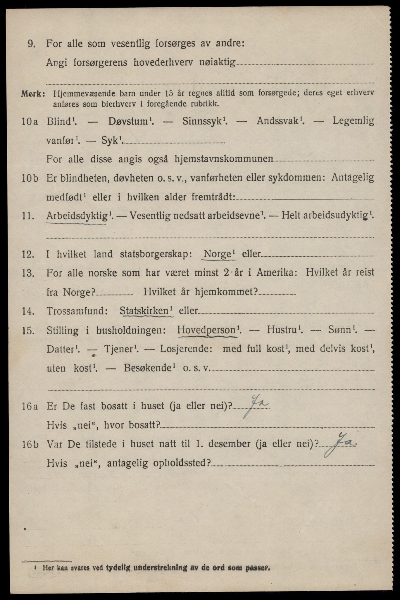 SAST, 1920 census for Høyland, 1920, p. 4609