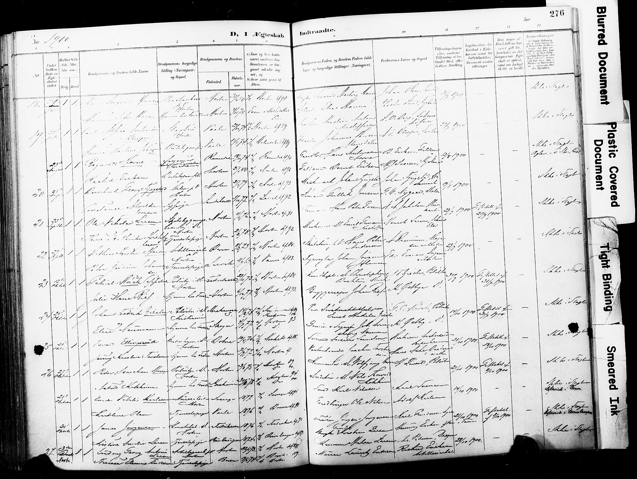 Horten kirkebøker, SAKO/A-348/F/Fa/L0005: Parish register (official) no. 5, 1896-1904, p. 276