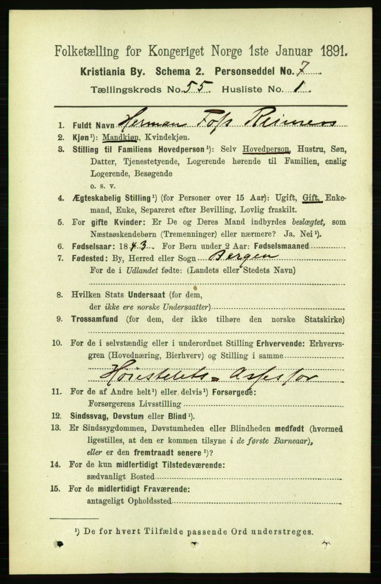 RA, 1891 census for 0301 Kristiania, 1891, p. 30083