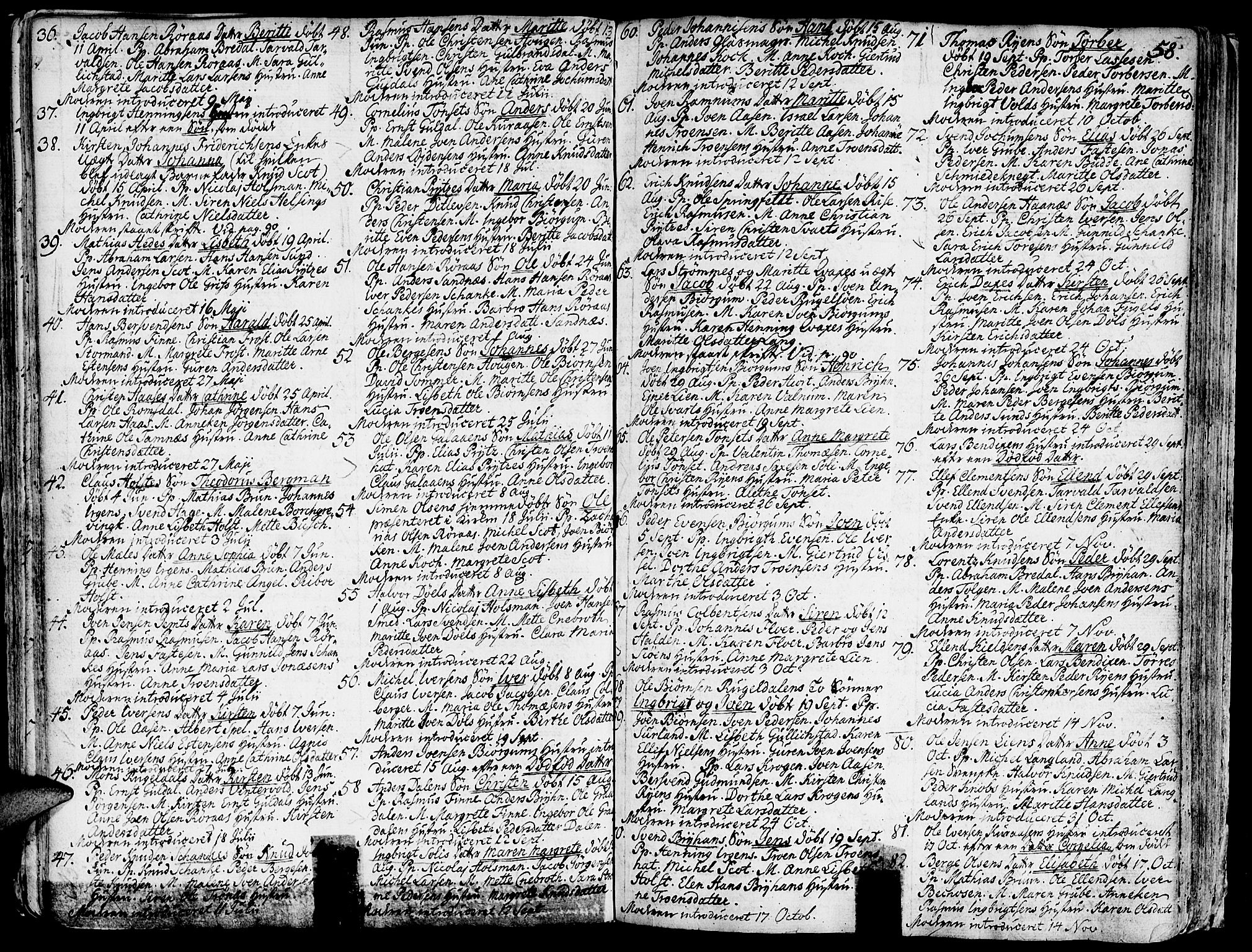 Ministerialprotokoller, klokkerbøker og fødselsregistre - Sør-Trøndelag, SAT/A-1456/681/L0925: Parish register (official) no. 681A03, 1727-1766, p. 58