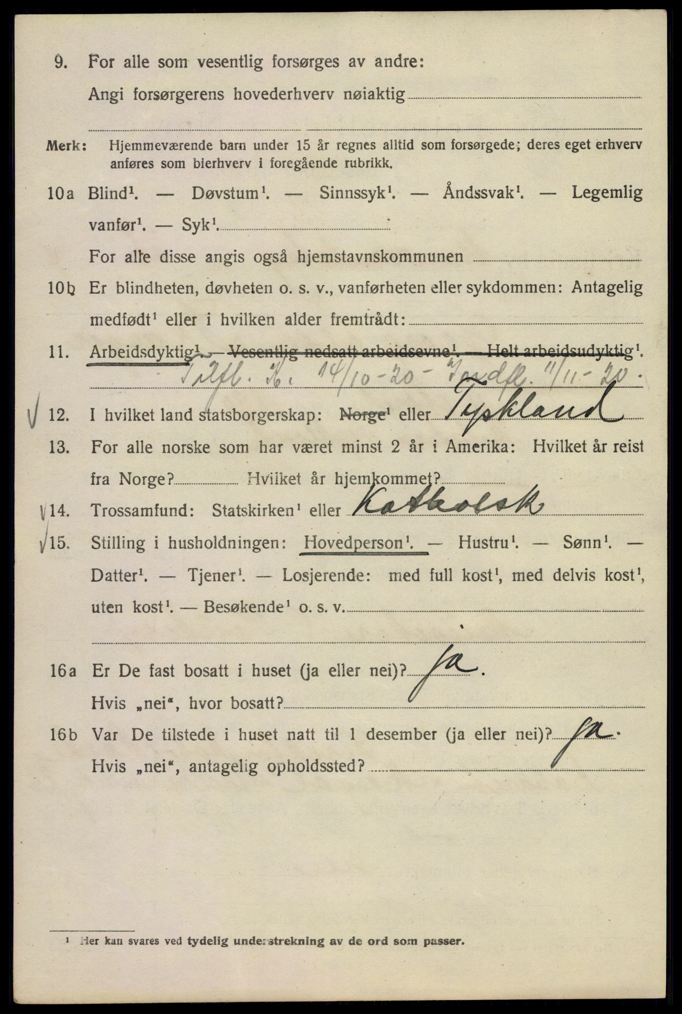 SAO, 1920 census for Kristiania, 1920, p. 618884