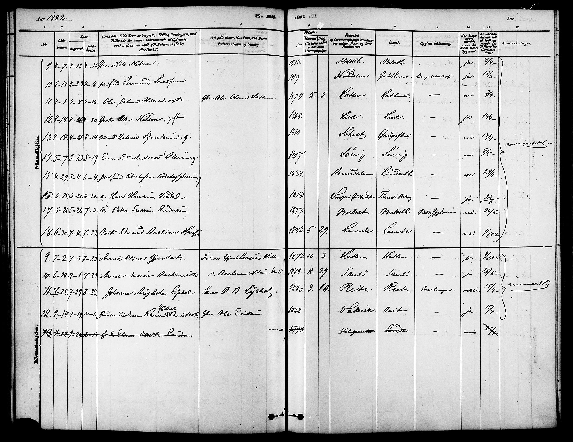 Ministerialprotokoller, klokkerbøker og fødselsregistre - Møre og Romsdal, AV/SAT-A-1454/522/L0315: Parish register (official) no. 522A10, 1878-1890