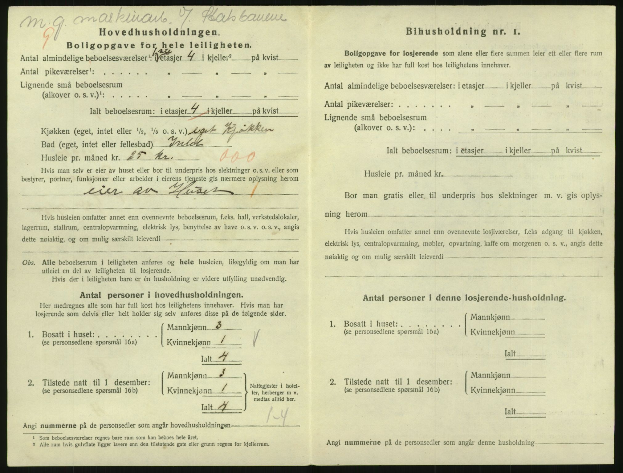 SAK, 1920 census for Arendal, 1920, p. 4607