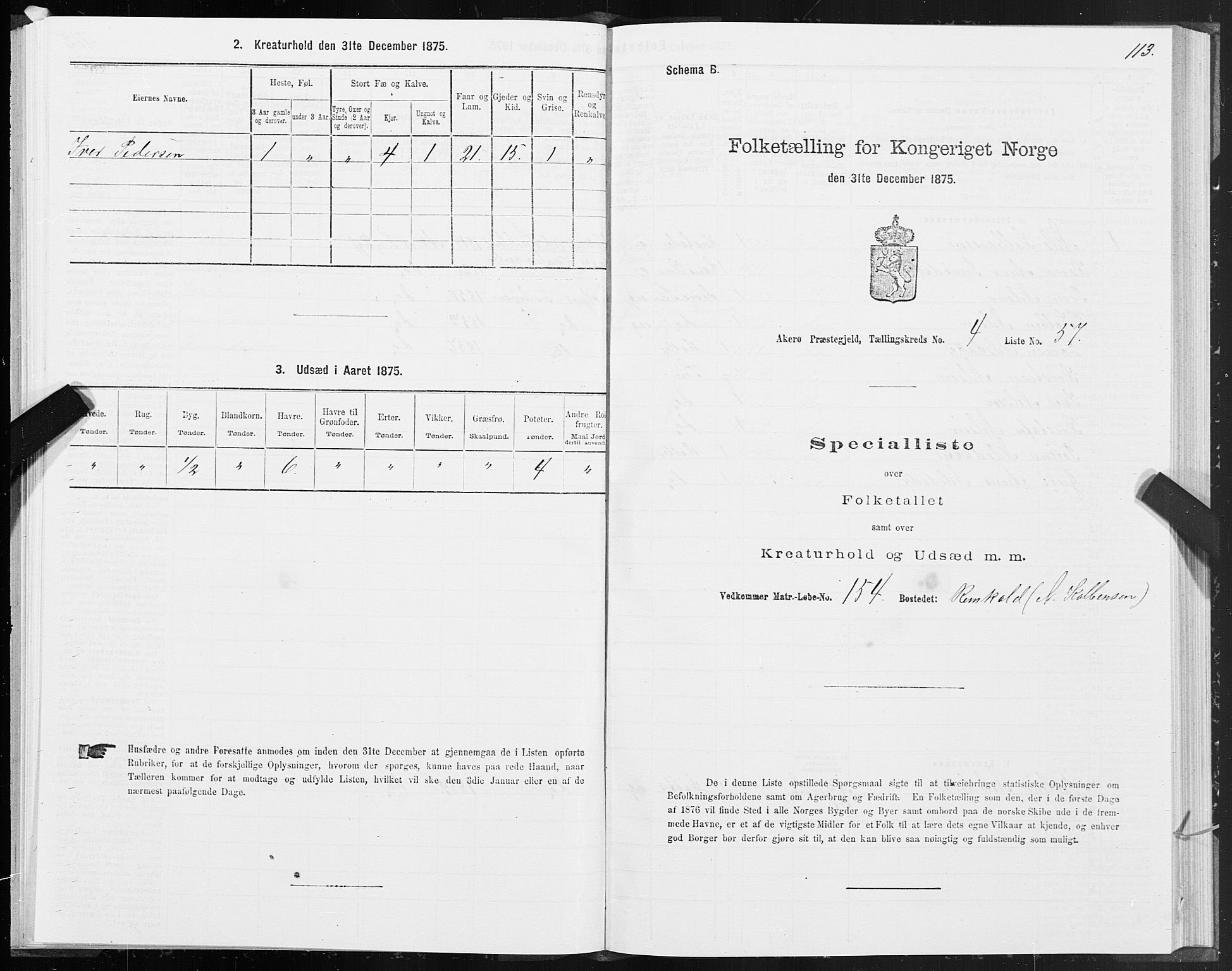 SAT, 1875 census for 1545P Aukra, 1875, p. 2113