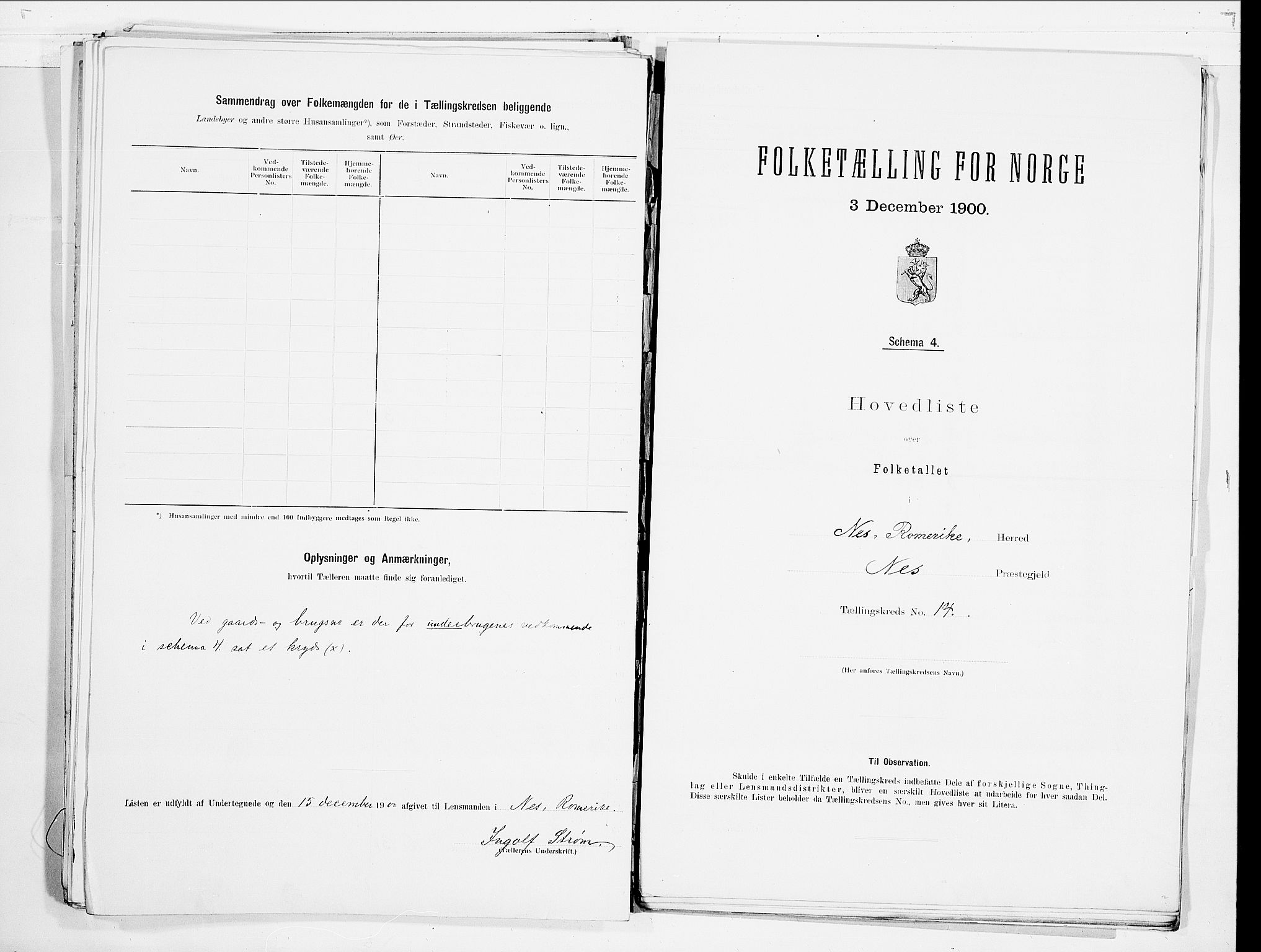 SAO, 1900 census for Nes, 1900, p. 32