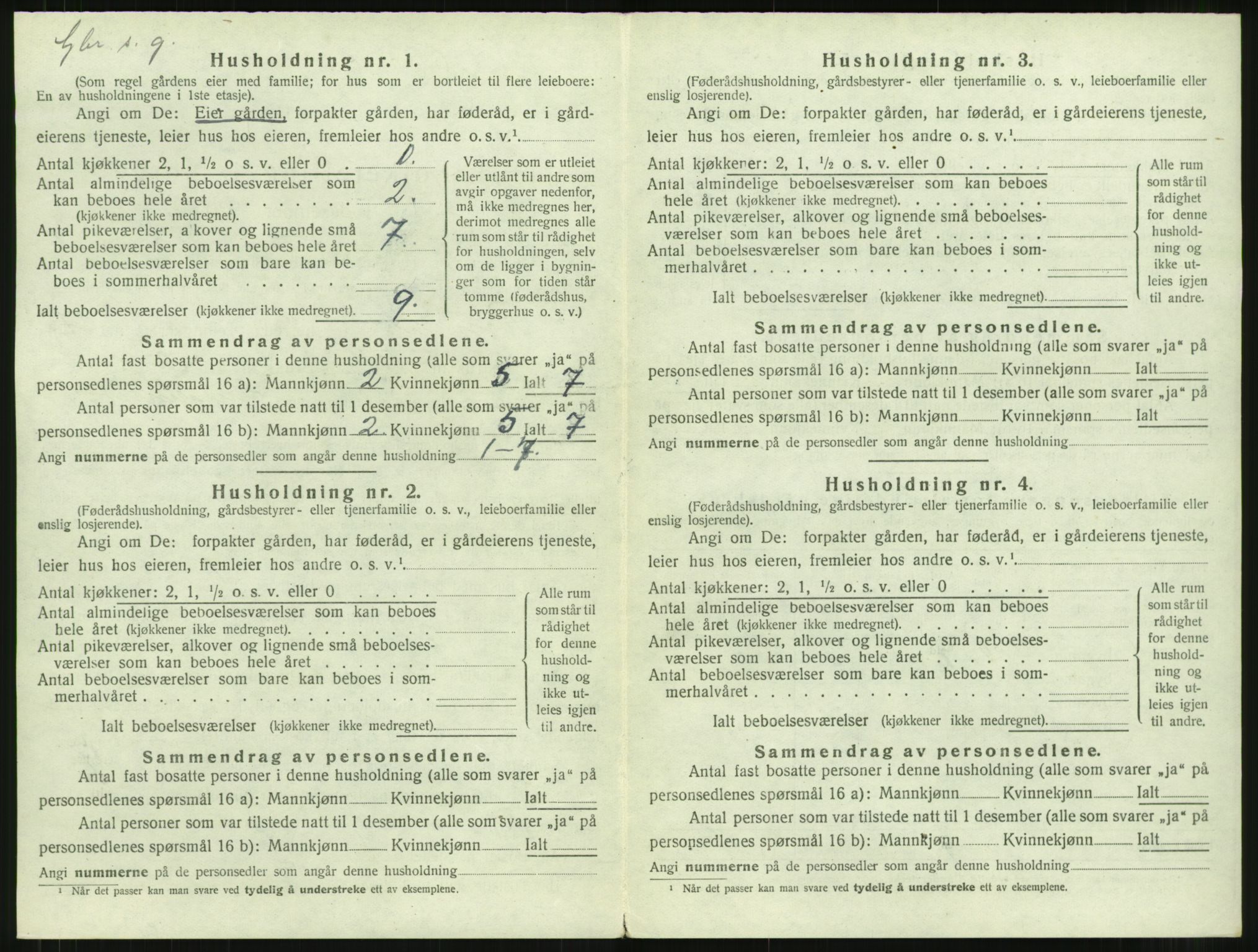 SAT, 1920 census for Rindal, 1920, p. 473