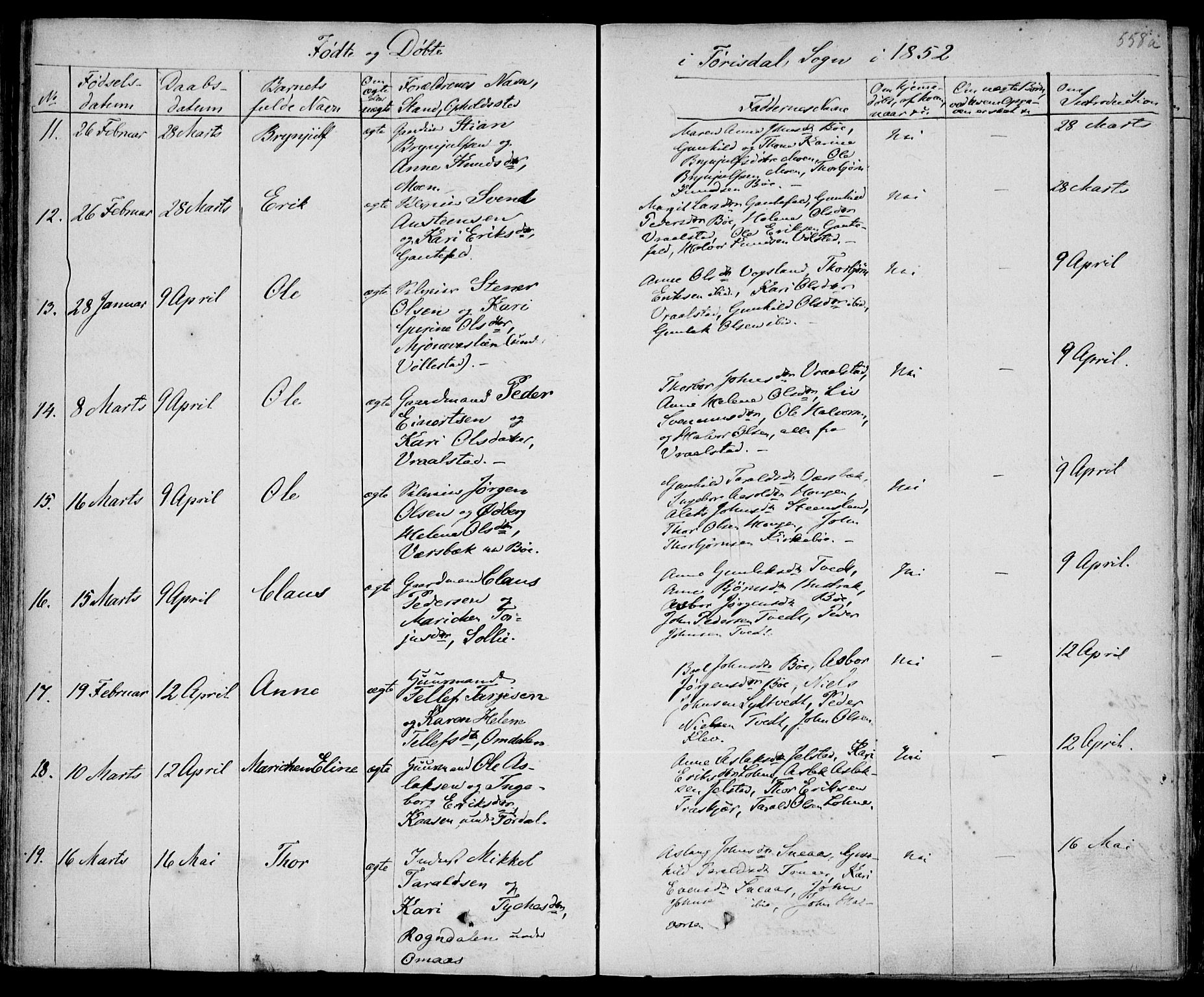 Drangedal kirkebøker, SAKO/A-258/F/Fa/L0007b: Parish register (official) no. 7b, 1837-1856, p. 558