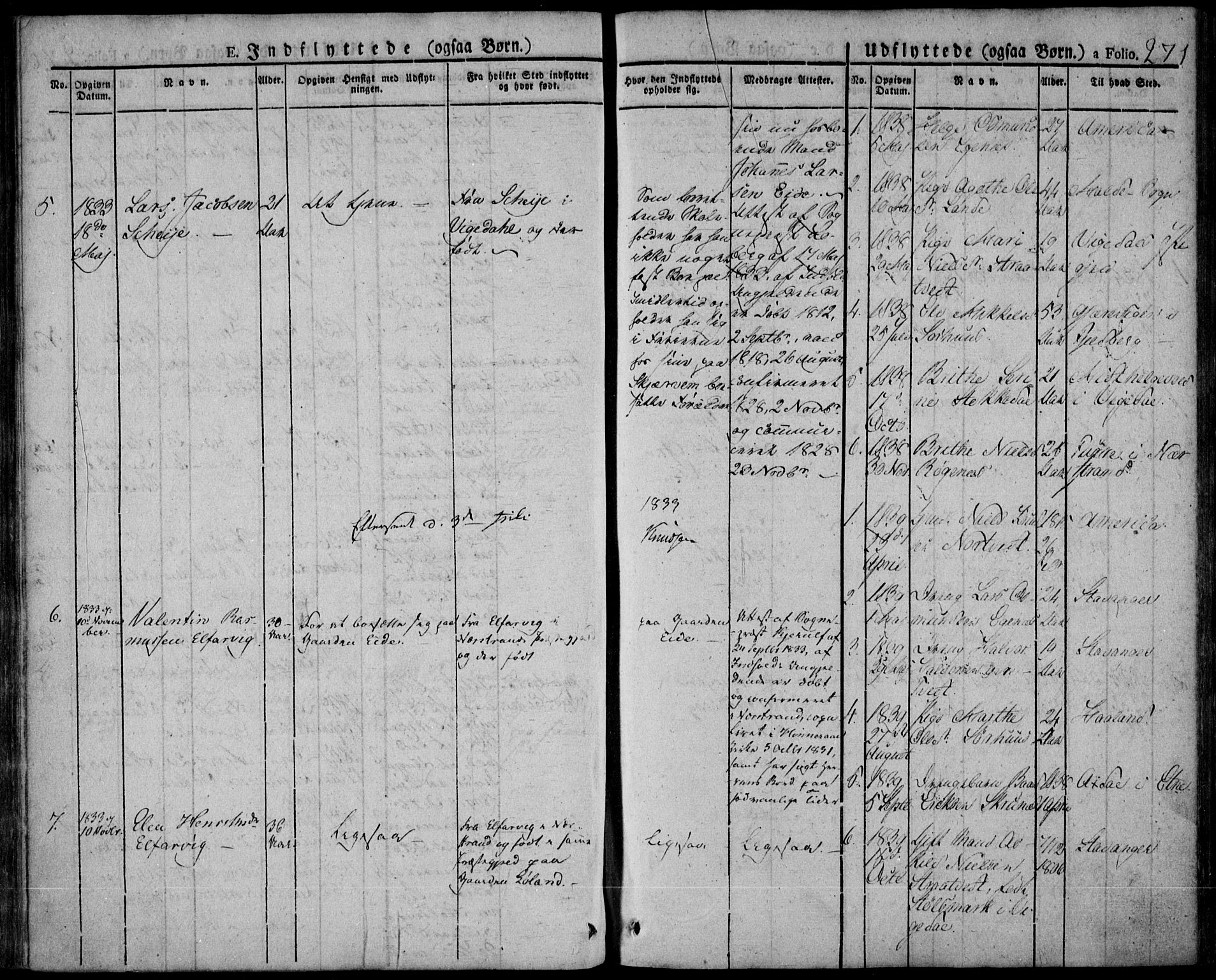 Skjold sokneprestkontor, AV/SAST-A-101847/H/Ha/Haa/L0005: Parish register (official) no. A 5, 1830-1856, p. 271