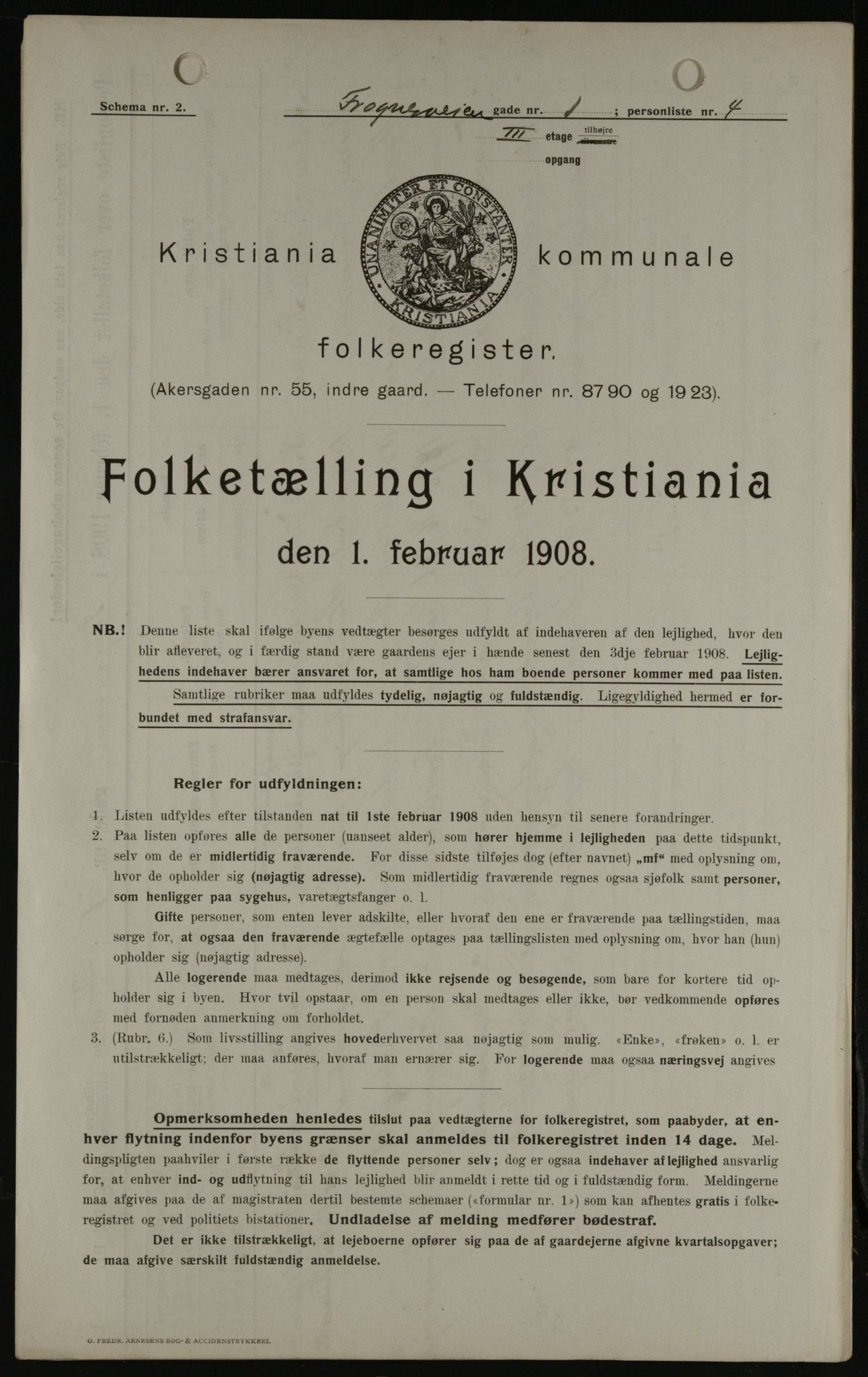 OBA, Municipal Census 1908 for Kristiania, 1908, p. 24426