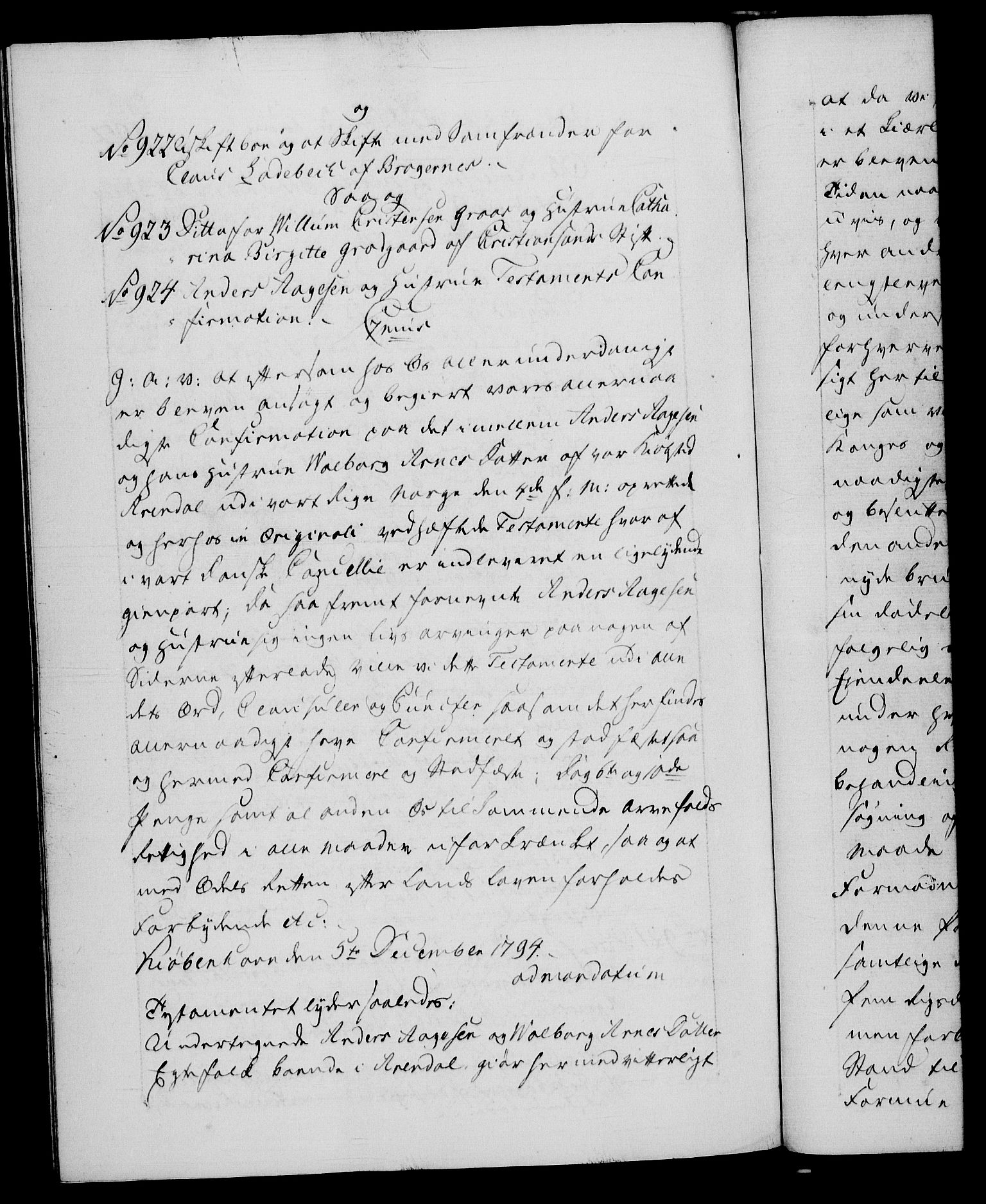 Danske Kanselli 1572-1799, AV/RA-EA-3023/F/Fc/Fca/Fcaa/L0055: Norske registre, 1794, p. 492b