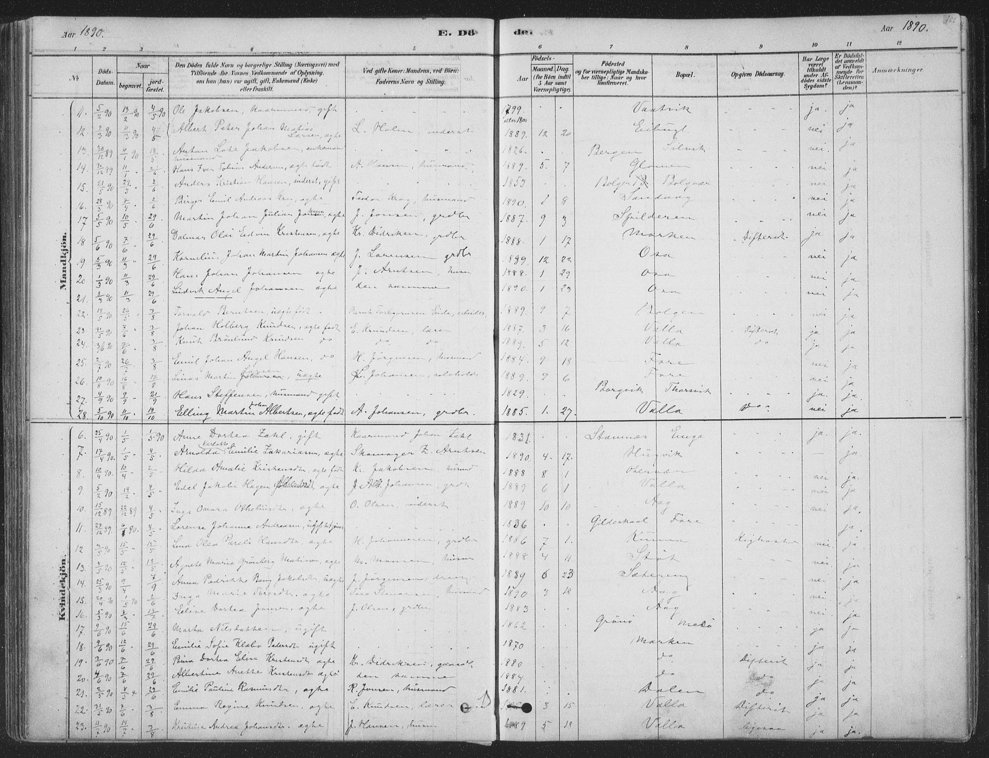 Ministerialprotokoller, klokkerbøker og fødselsregistre - Nordland, AV/SAT-A-1459/843/L0627: Parish register (official) no. 843A02, 1878-1908, p. 100