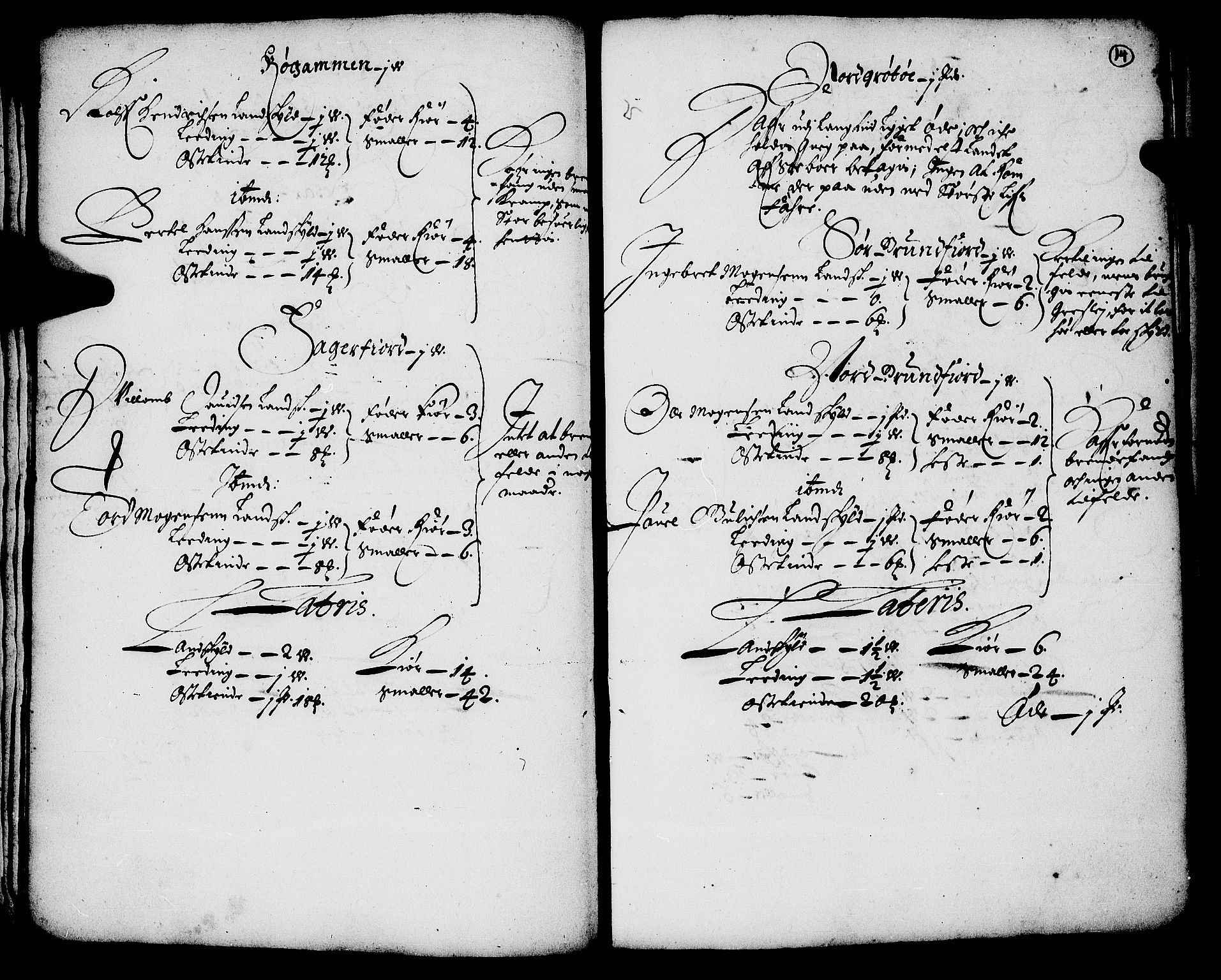 Rentekammeret inntil 1814, Realistisk ordnet avdeling, AV/RA-EA-4070/N/Nb/Nba/L0059: Troms fogderi, 1667, p. 13b-14a