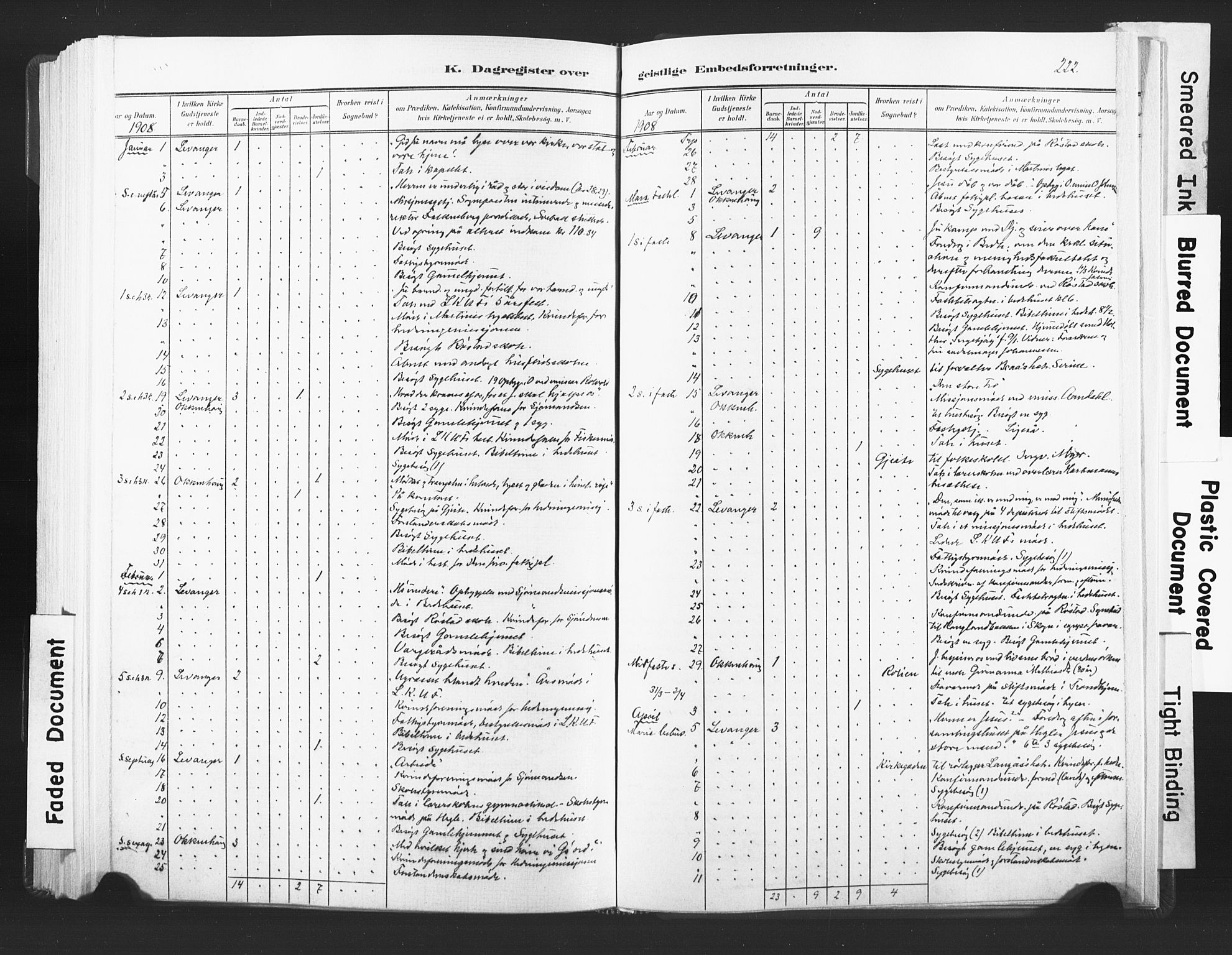 Ministerialprotokoller, klokkerbøker og fødselsregistre - Nord-Trøndelag, SAT/A-1458/720/L0189: Parish register (official) no. 720A05, 1880-1911, p. 222