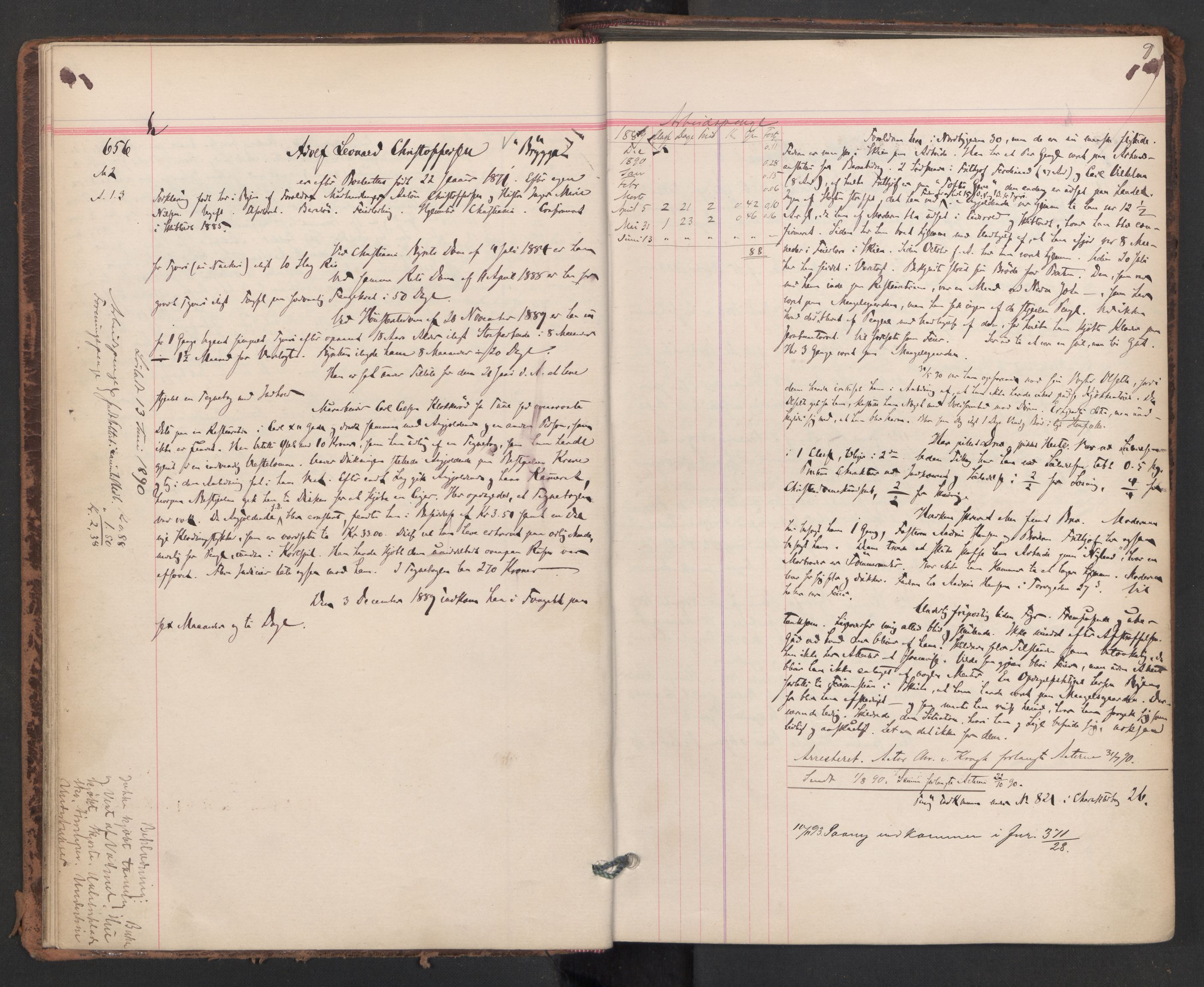 Botsfengslet, AV/RA-S-1539/D/Db/Dbb/L0026: 648h - 930h, 1889-1891, p. 9
