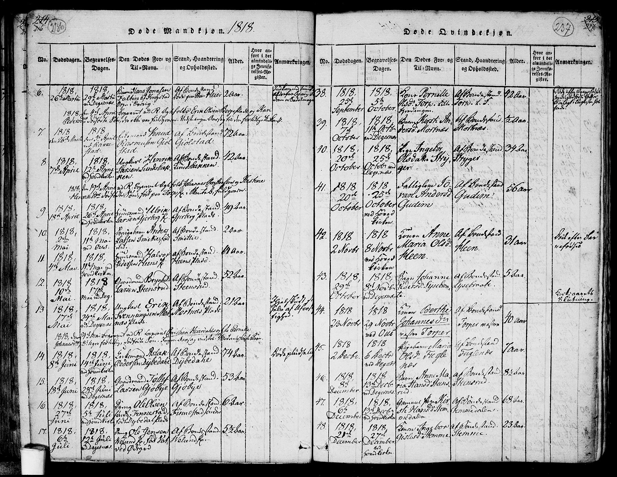 Rakkestad prestekontor Kirkebøker, AV/SAO-A-2008/F/Fa/L0006: Parish register (official) no. I 6, 1814-1824, p. 236-237