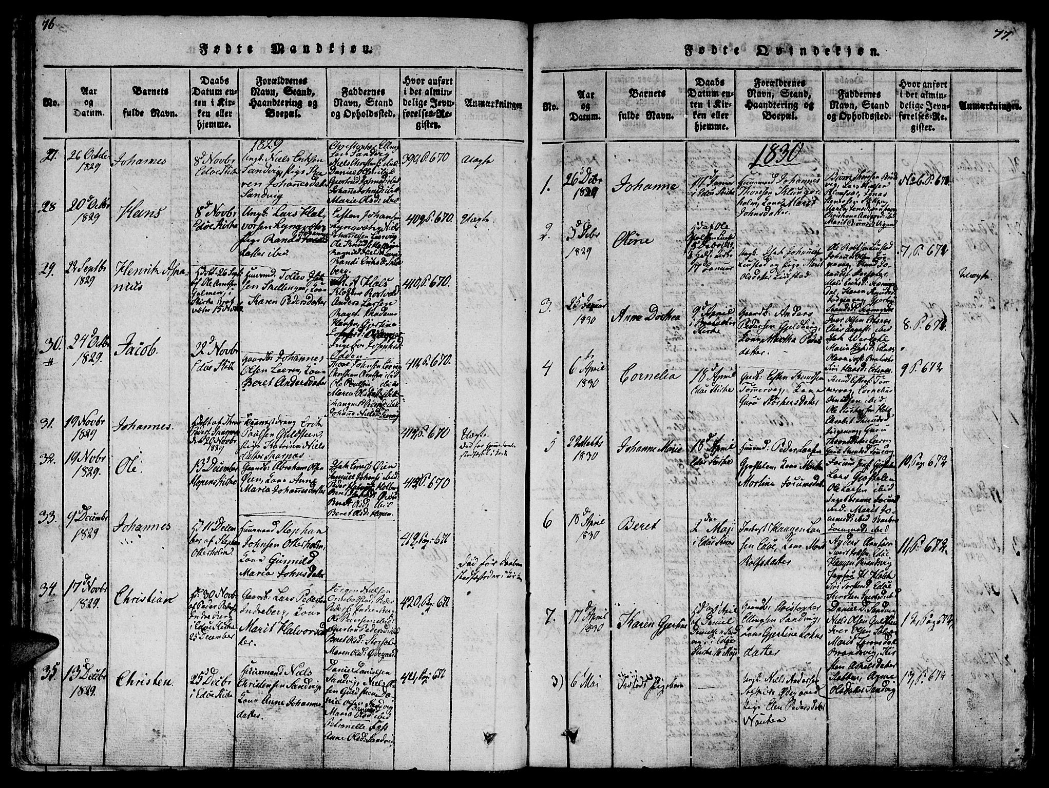 Ministerialprotokoller, klokkerbøker og fødselsregistre - Møre og Romsdal, AV/SAT-A-1454/581/L0933: Parish register (official) no. 581A03 /1, 1819-1836, p. 76-77