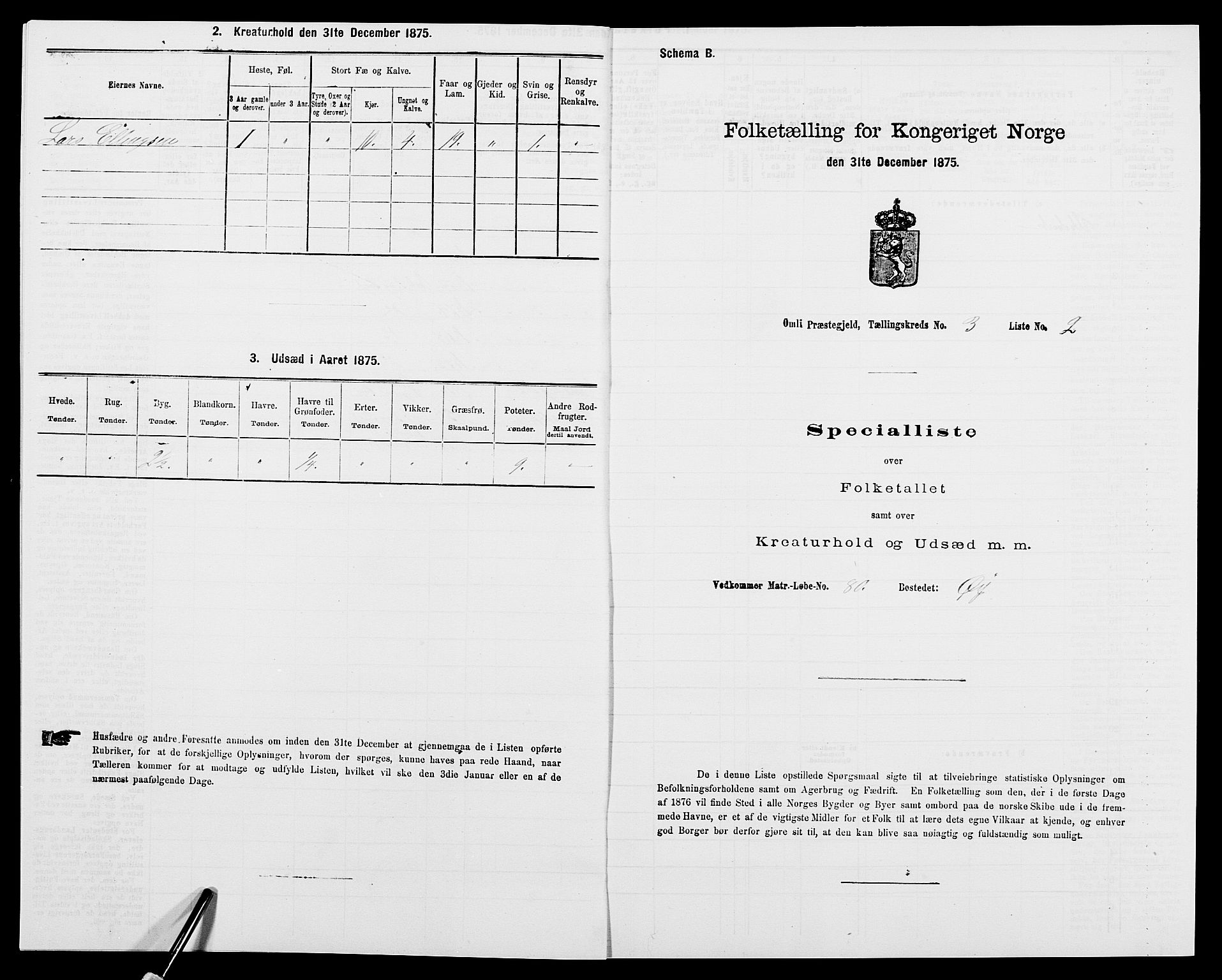 SAK, 1875 census for 0929P Åmli, 1875, p. 178