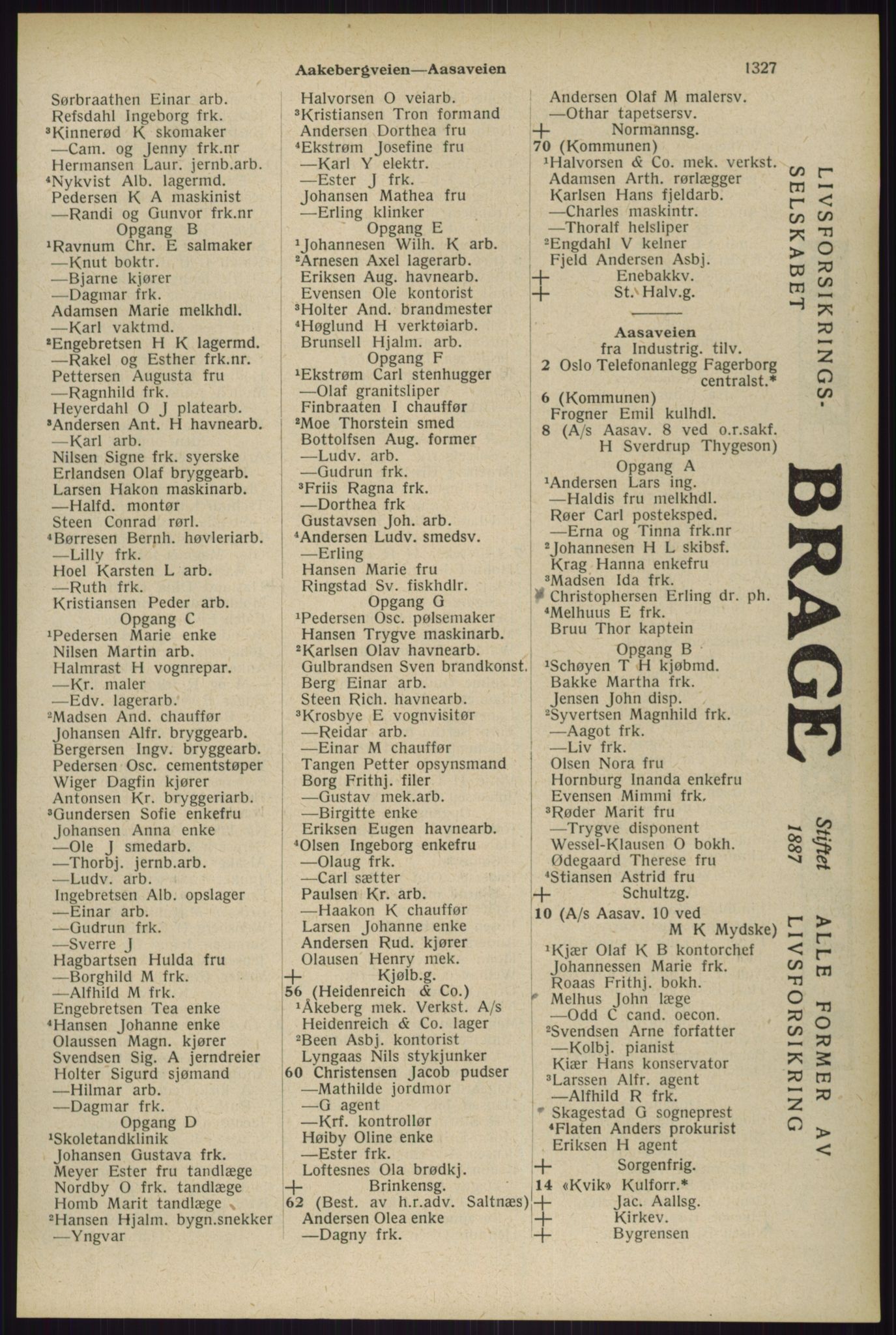 Kristiania/Oslo adressebok, PUBL/-, 1929, p. 1327
