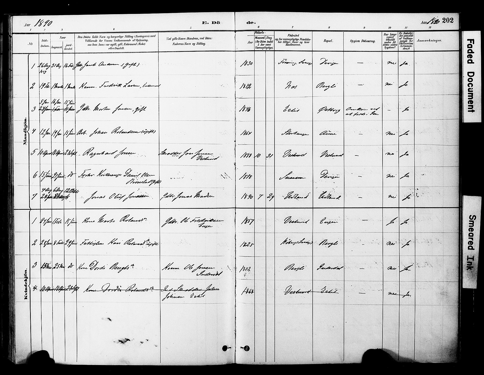 Ministerialprotokoller, klokkerbøker og fødselsregistre - Nord-Trøndelag, SAT/A-1458/757/L0505: Parish register (official) no. 757A01, 1882-1904, p. 202