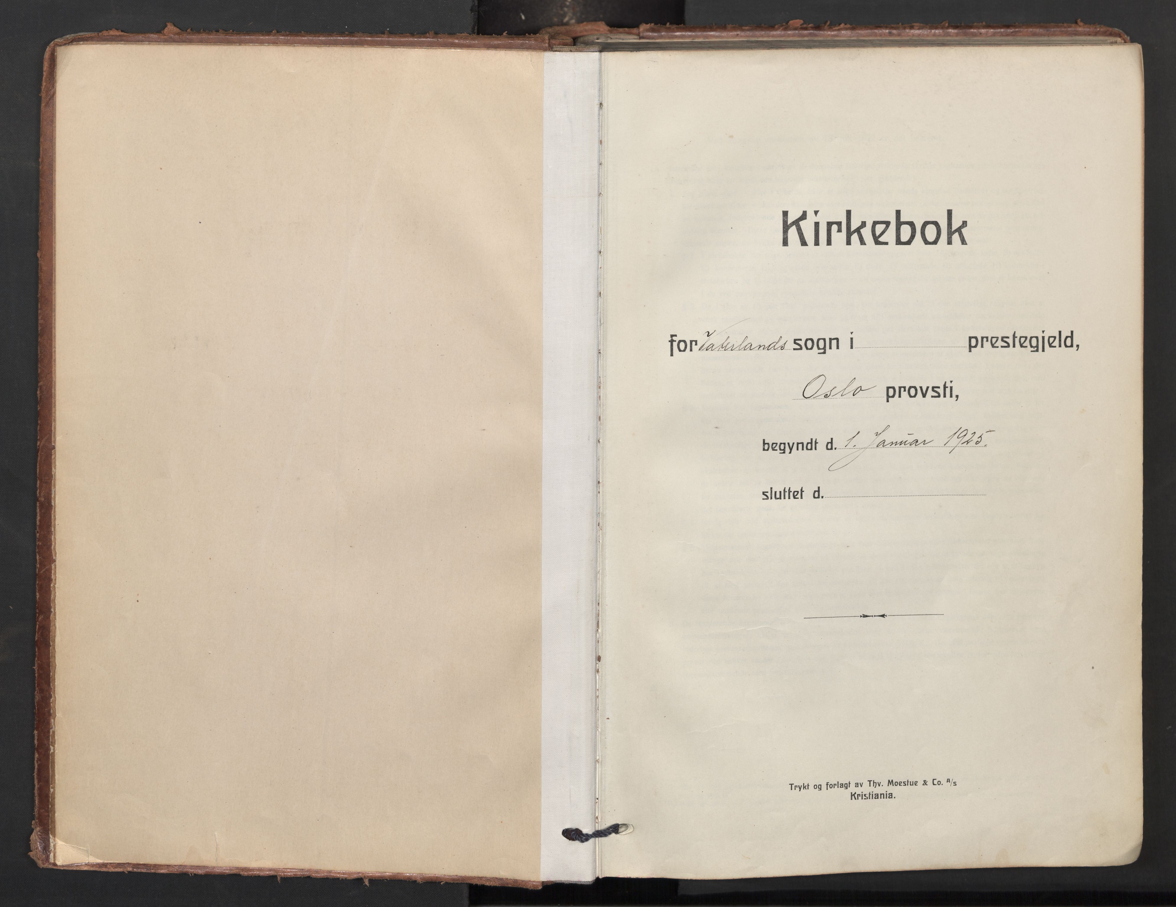 Vaterland prestekontor Kirkebøker, SAO/A-10880/F/Fa: Parish register (official) no. 4, 1925-1951