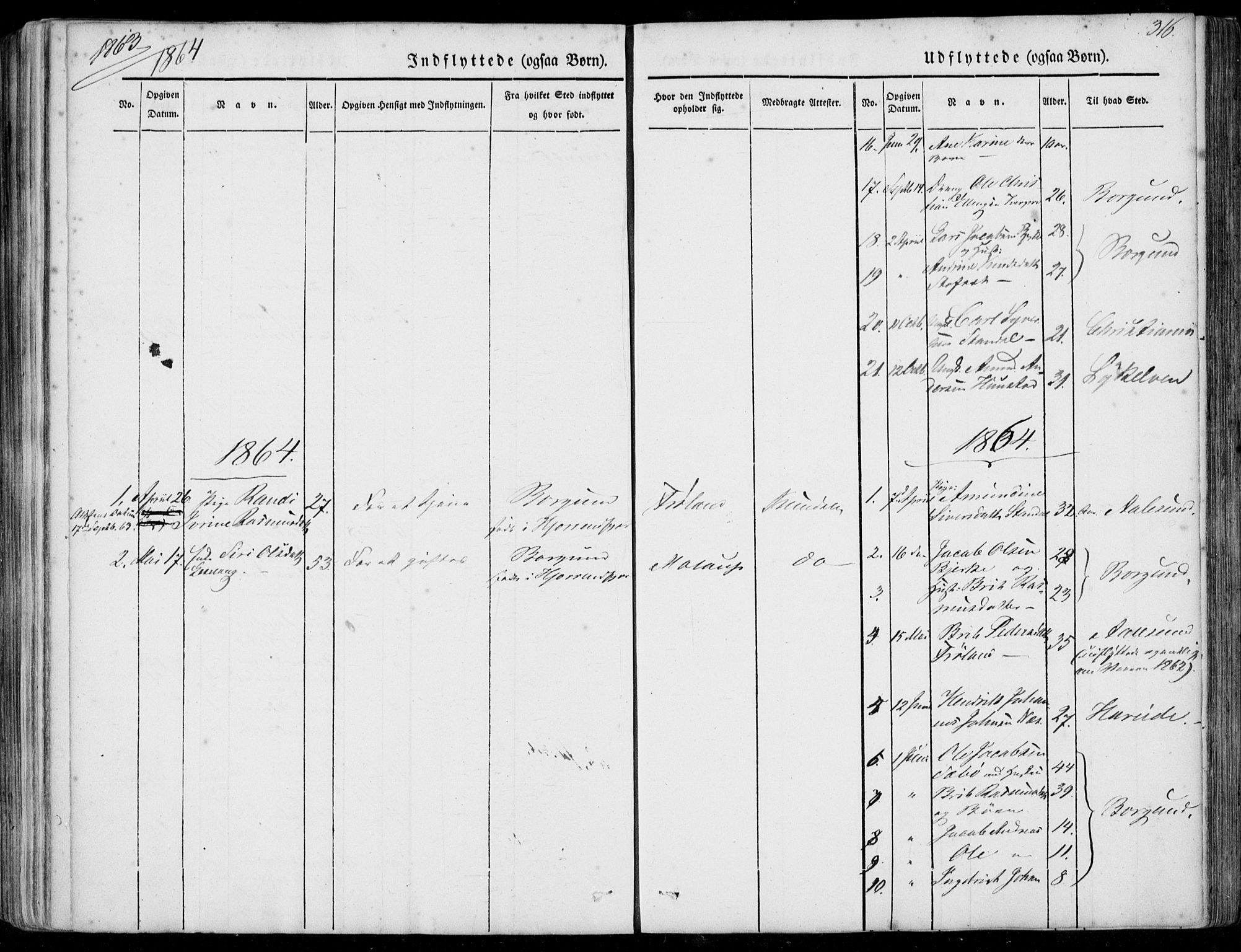 Ministerialprotokoller, klokkerbøker og fødselsregistre - Møre og Romsdal, SAT/A-1454/515/L0209: Parish register (official) no. 515A05, 1847-1868, p. 316