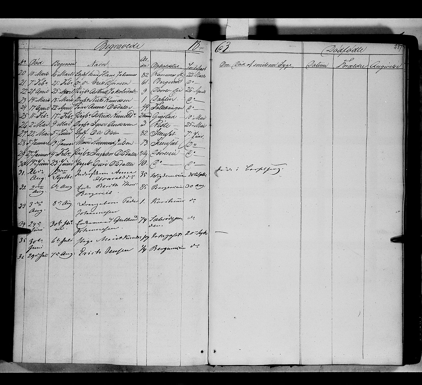 Nord-Aurdal prestekontor, AV/SAH-PREST-132/H/Ha/Haa/L0007: Parish register (official) no. 7, 1842-1863, p. 237