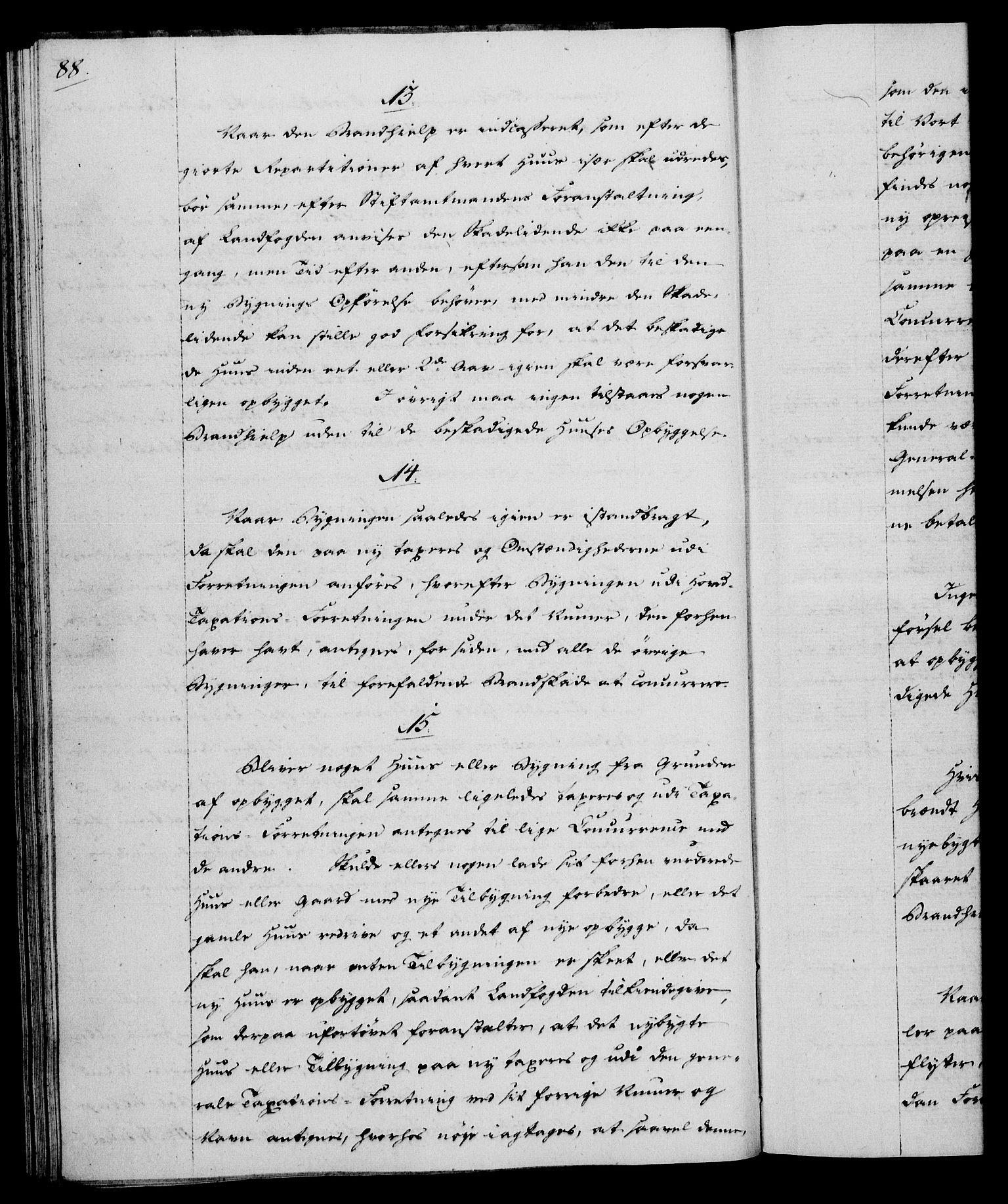 Rentekammeret, Kammerkanselliet, AV/RA-EA-3111/G/Gg/Gga/L0013: Norsk ekspedisjonsprotokoll med register (merket RK 53.13), 1784-1787, p. 88