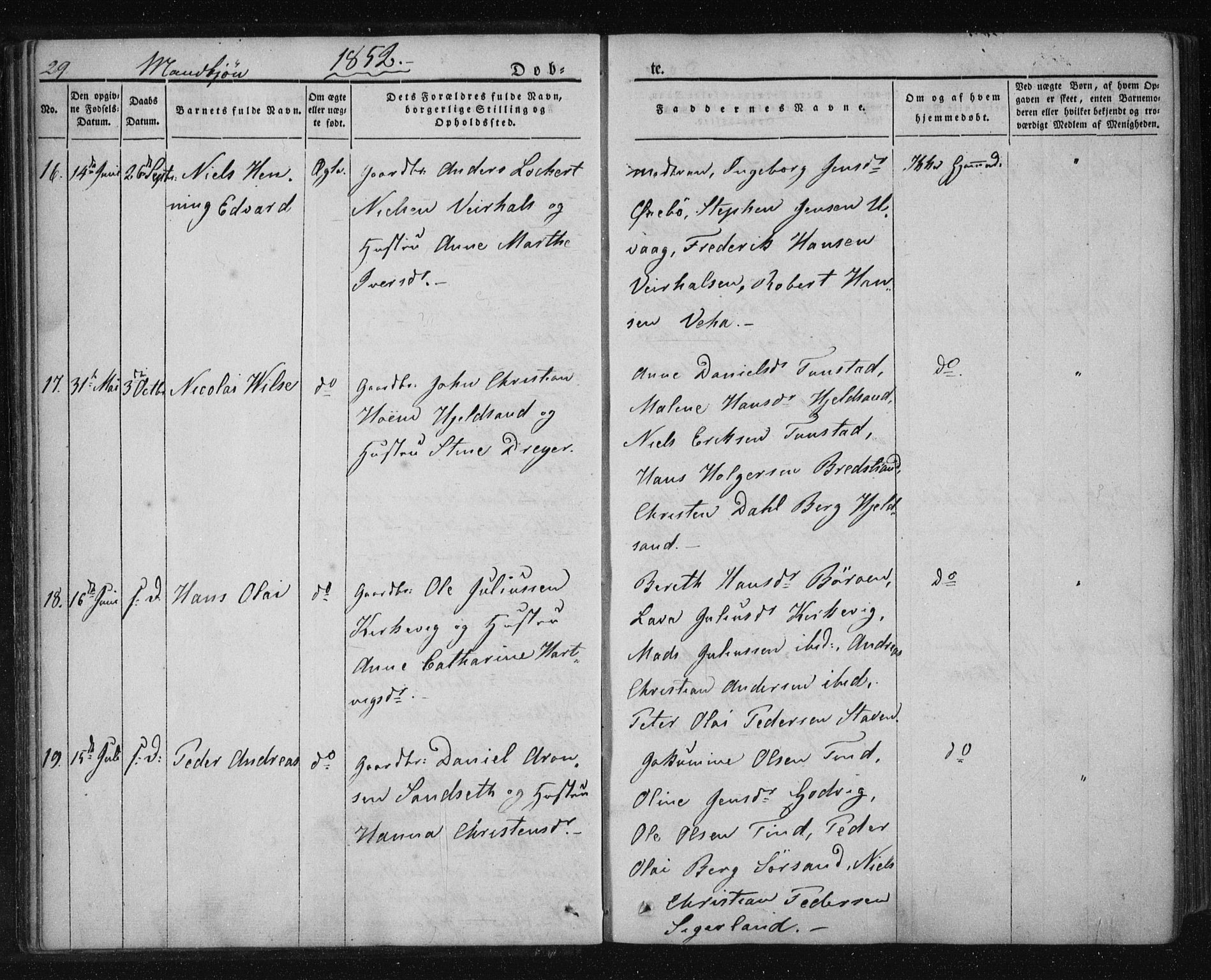 Ministerialprotokoller, klokkerbøker og fødselsregistre - Nordland, SAT/A-1459/893/L1332: Parish register (official) no. 893A05, 1841-1858, p. 29