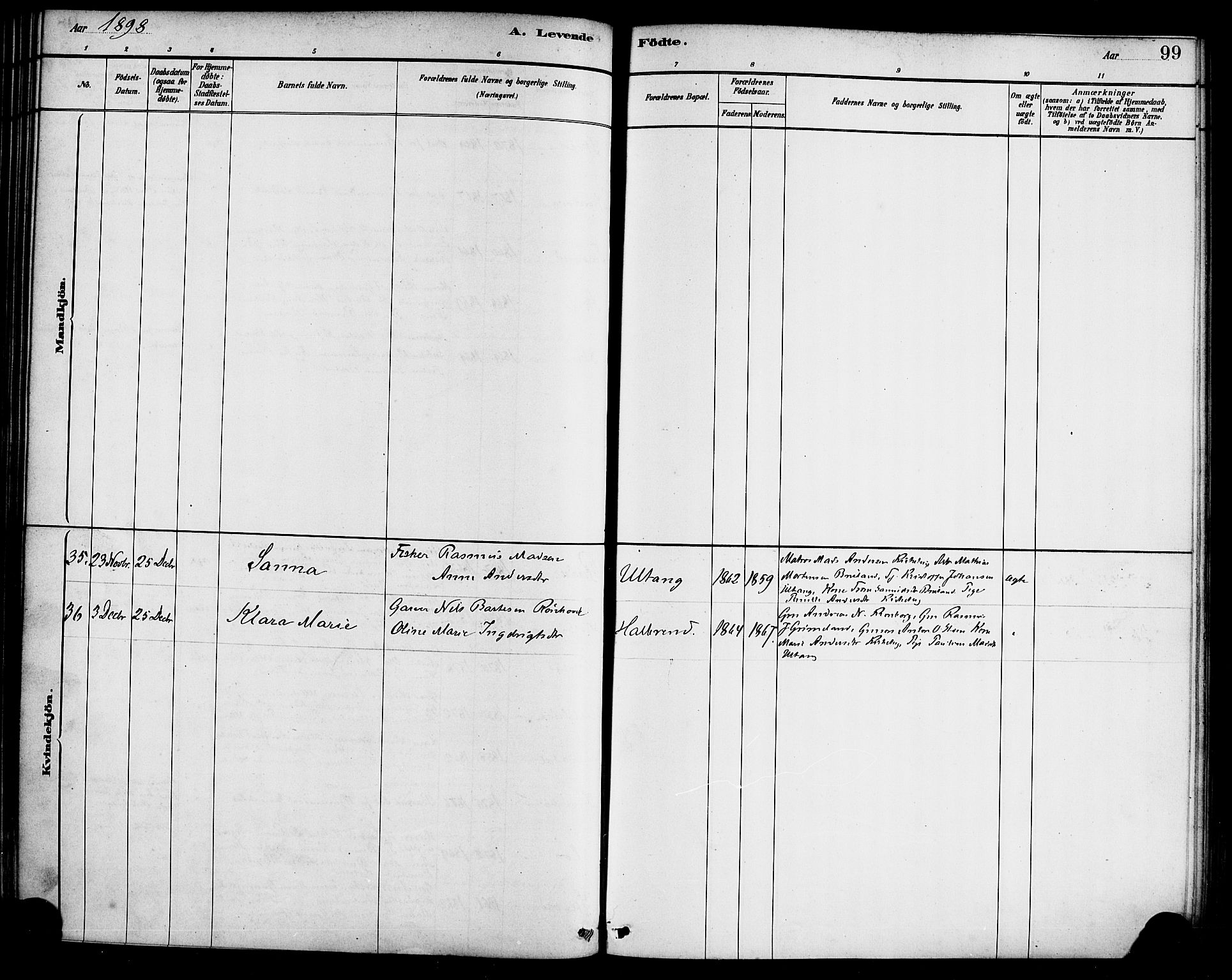 Førde sokneprestembete, SAB/A-79901/H/Haa/Haab/L0001: Parish register (official) no. B 1, 1880-1898, p. 99