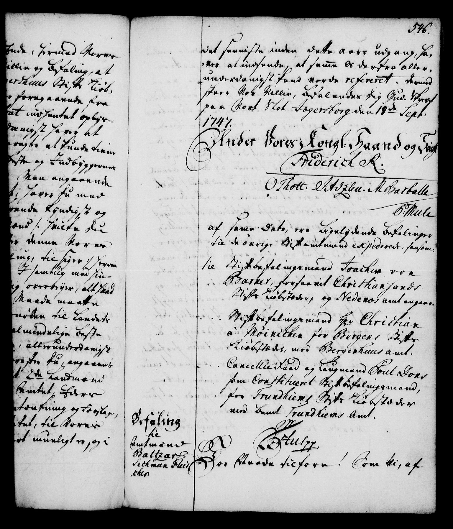 Rentekammeret, Kammerkanselliet, RA/EA-3111/G/Gg/Gga/L0005: Norsk ekspedisjonsprotokoll med register (merket RK 53.5), 1741-1749, p. 546
