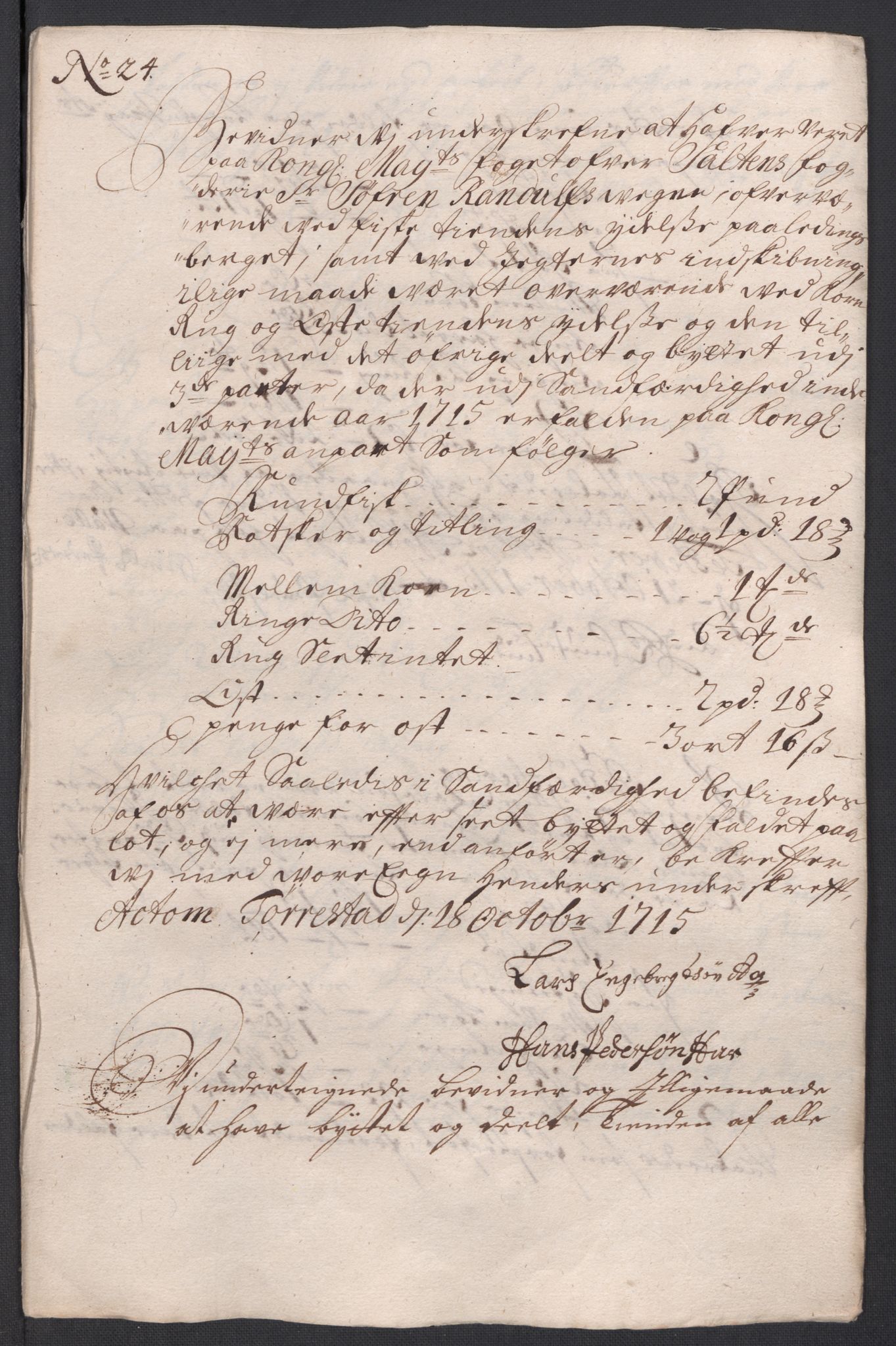 Rentekammeret inntil 1814, Reviderte regnskaper, Fogderegnskap, AV/RA-EA-4092/R66/L4585: Fogderegnskap Salten, 1715, p. 256