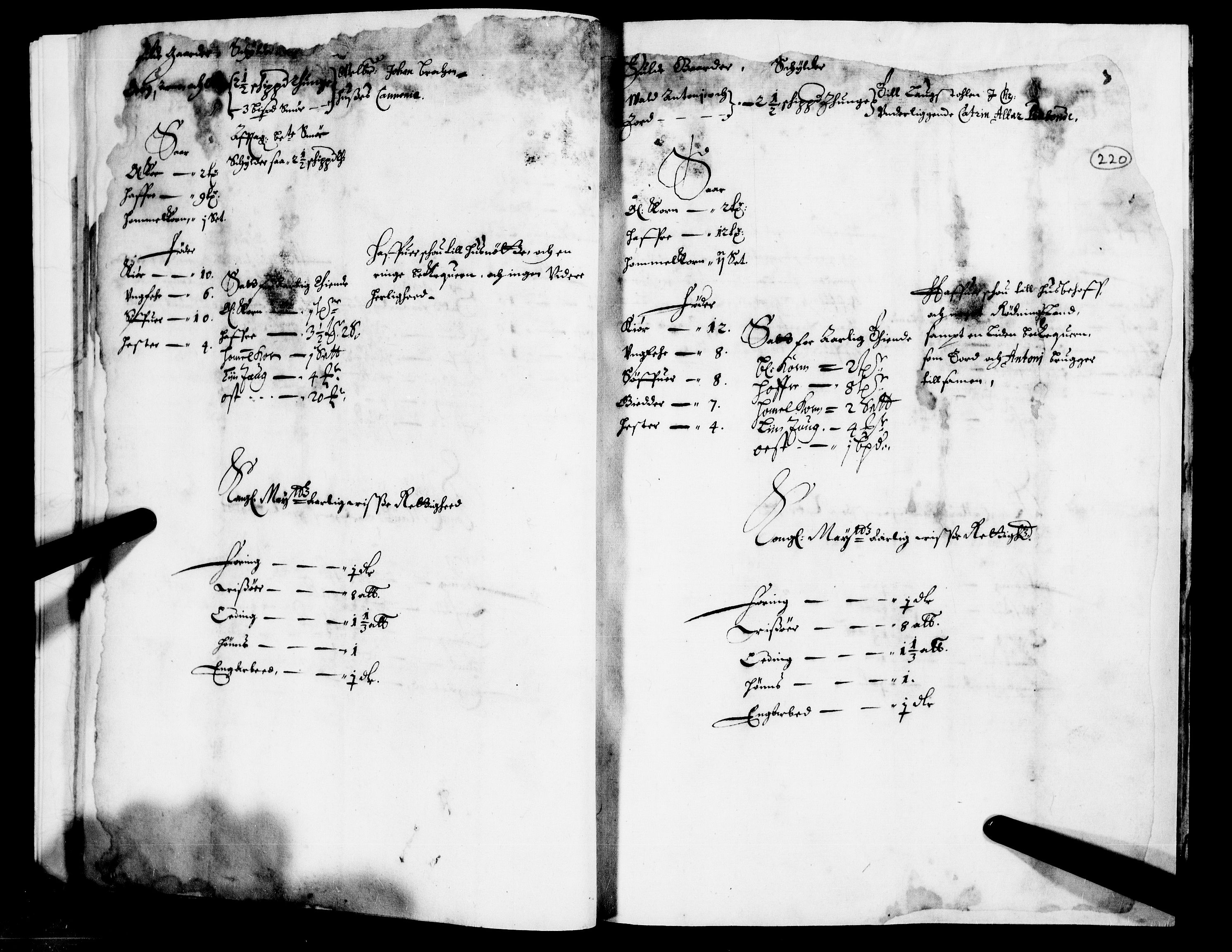 Rentekammeret inntil 1814, Realistisk ordnet avdeling, AV/RA-EA-4070/N/Nb/Nba/L0008: Nedre Romerike fogderi, 2. del, 1666, p. 219b-220a