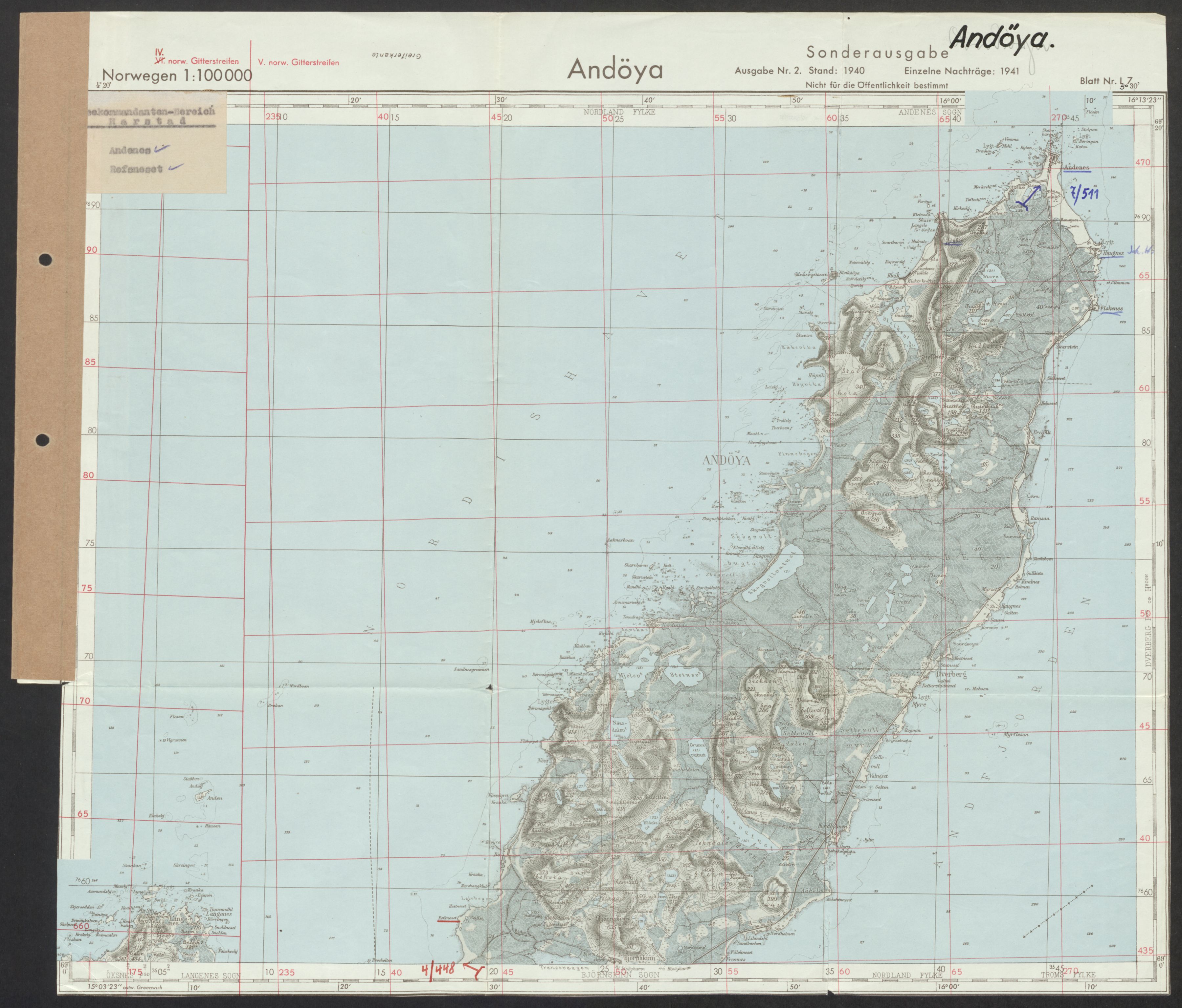 Forsvaret, Generalinspektør og sjefen for Kystartilleriet, AV/RA-RAFA-2045/F/Fa/L0016: Tyske oversiktskarter over festningsanlegg, 1940-1945, p. 235